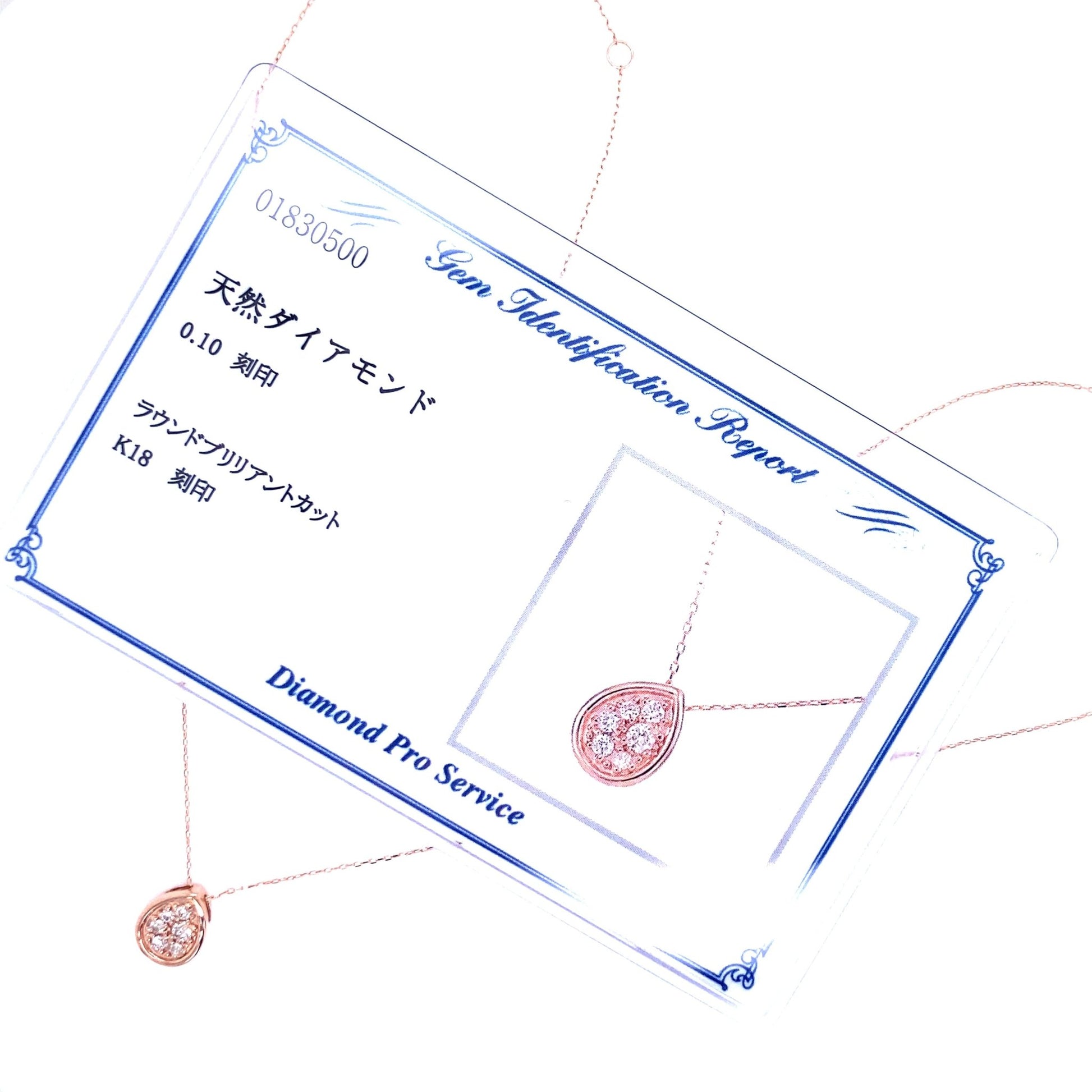 Flat Waterdrop Necklace 0.1ct - JMW Jewelry Wholesale