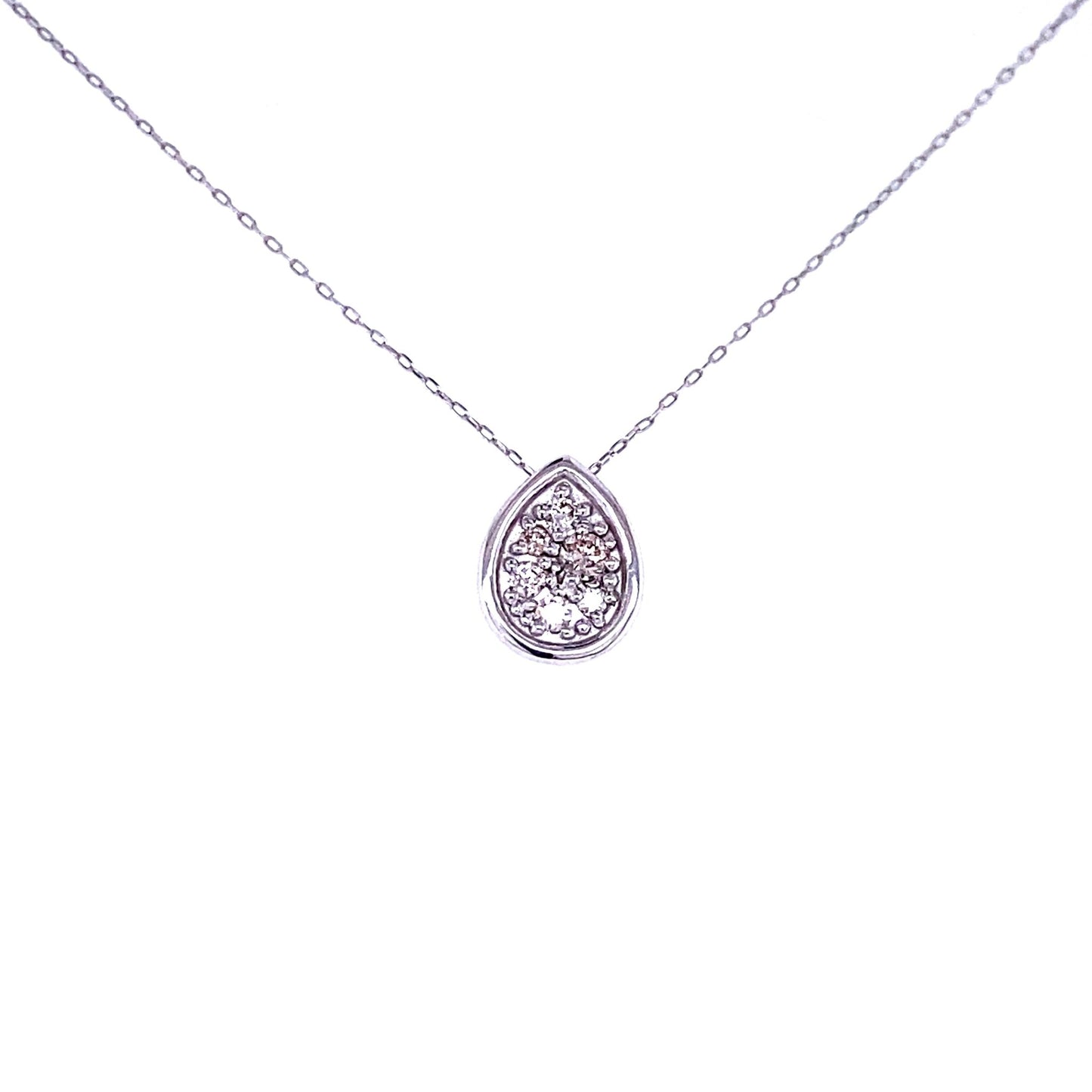 Flat Waterdrop Necklace 0.1ct - JMW Jewelry Wholesale