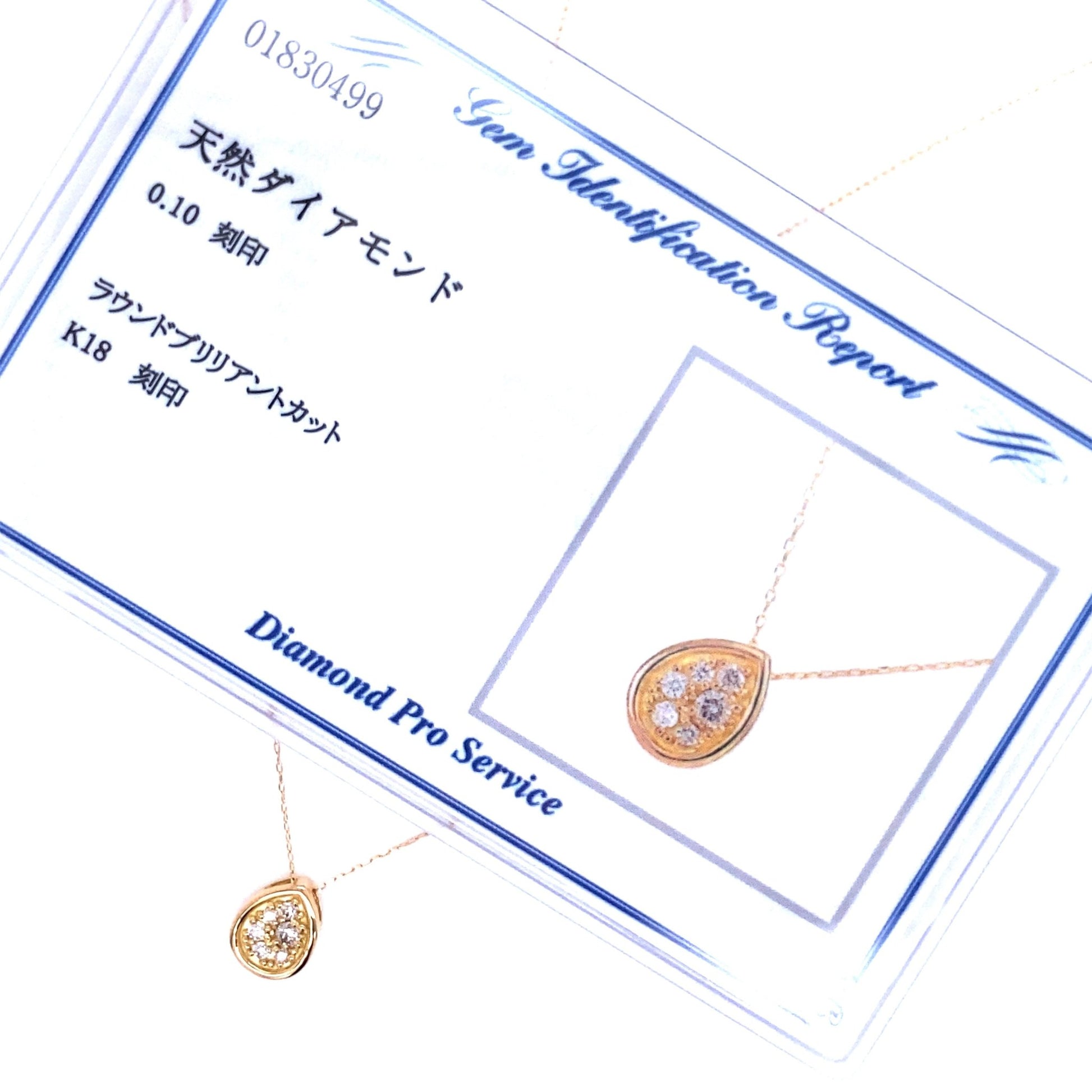 Flat Waterdrop Necklace 0.1ct - JMW Jewelry Wholesale