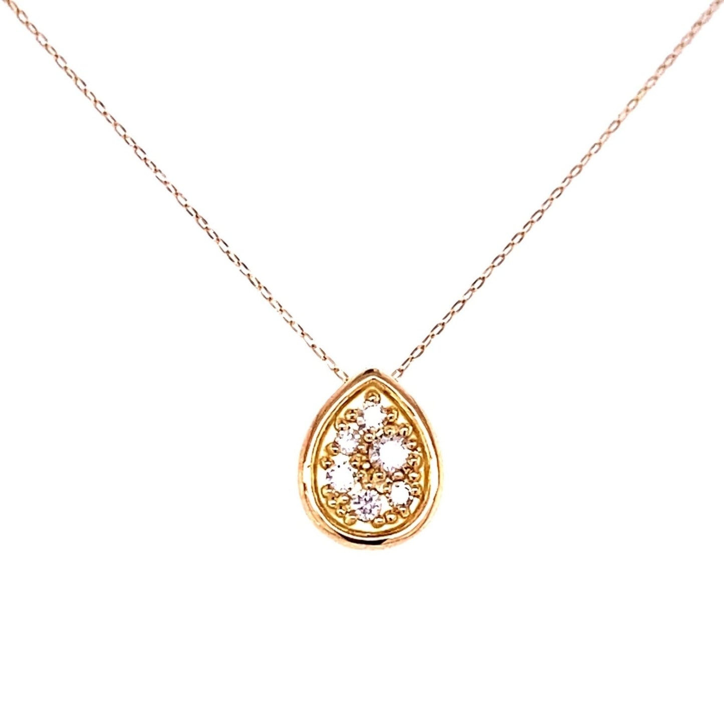 Flat Waterdrop Necklace 0.1ct - JMW Jewelry Wholesale