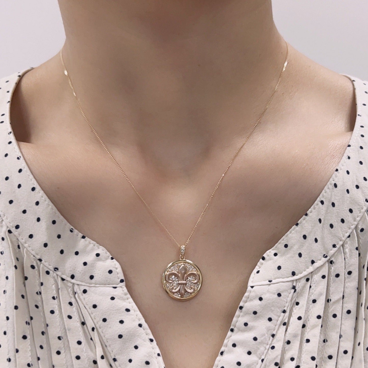 Fleur - de - lis Necklace 0.27ct - JMW Jewelry Wholesale