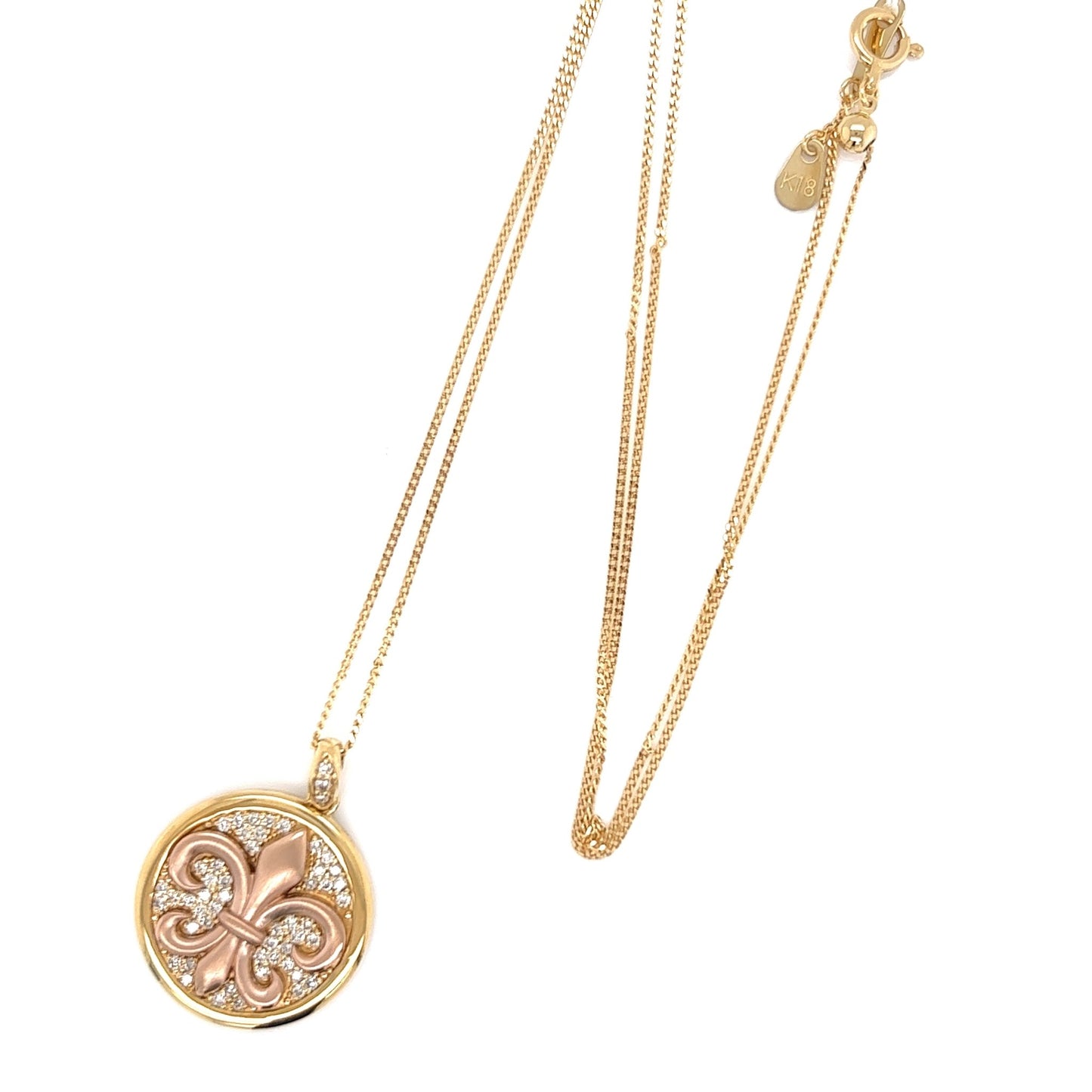 Fleur - de - lis Necklace 0.27ct - JMW Jewelry Wholesale