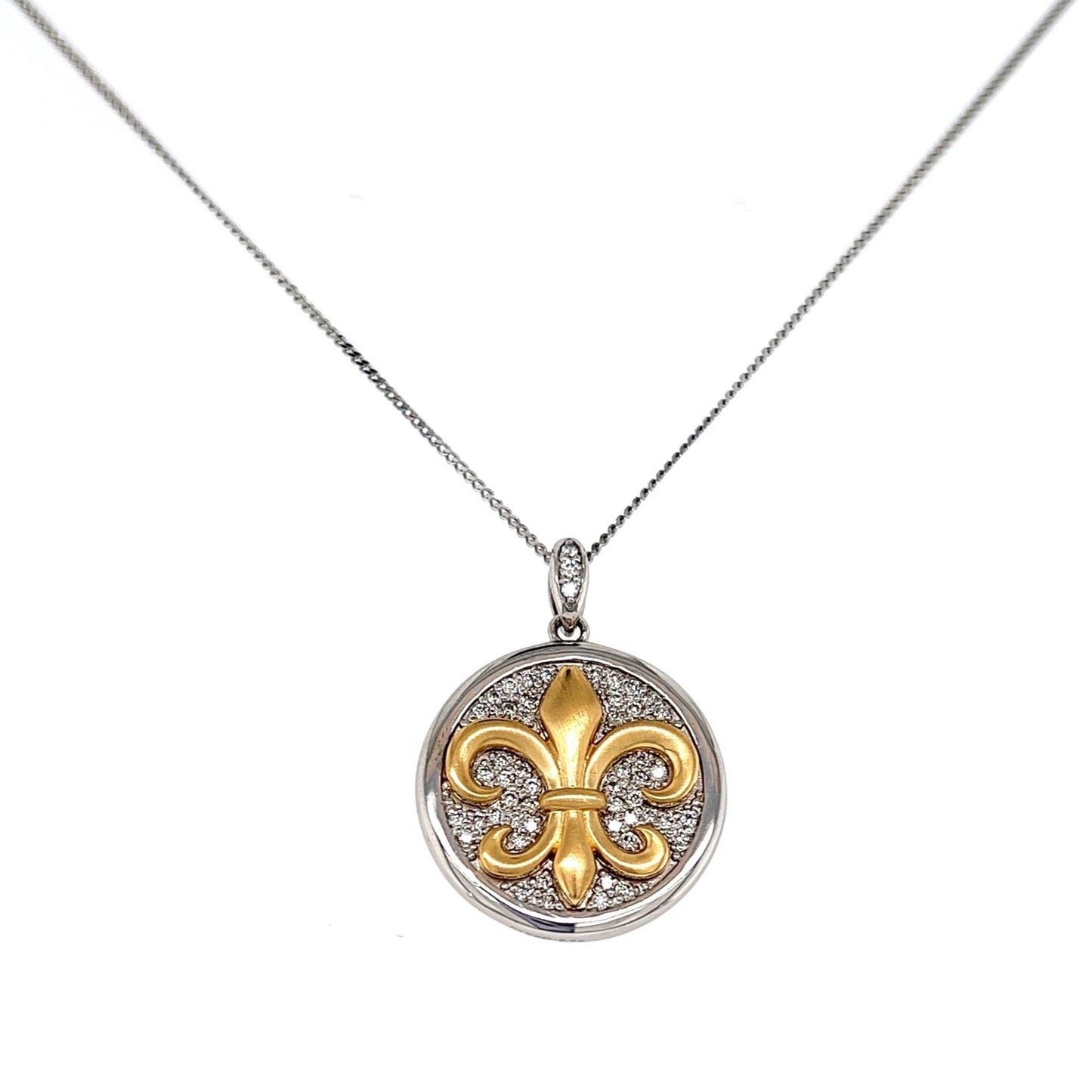 Fleur - de - lis Necklace 0.27ct - JMW Jewelry Wholesale