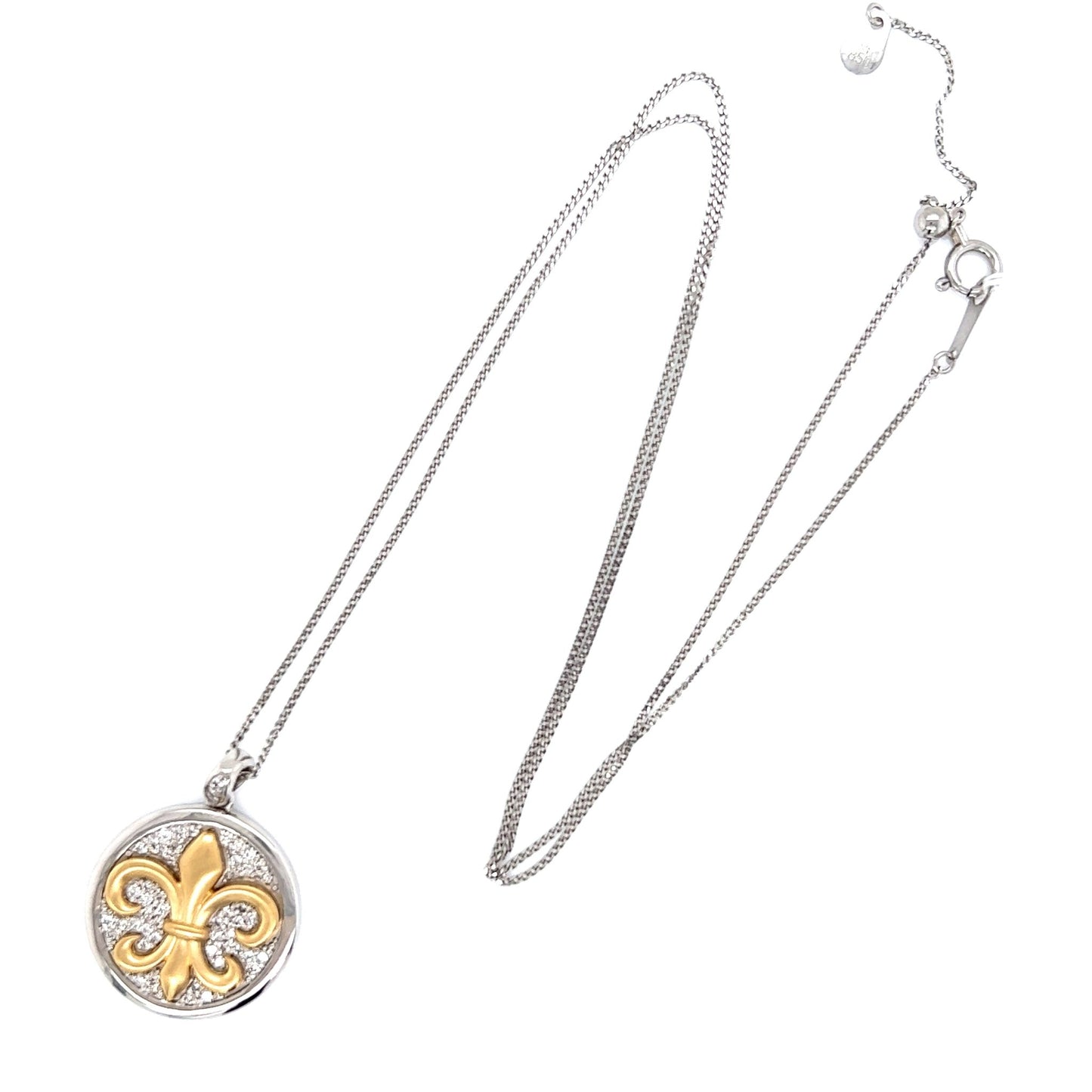 Fleur - de - lis Necklace 0.27ct - JMW Jewelry Wholesale