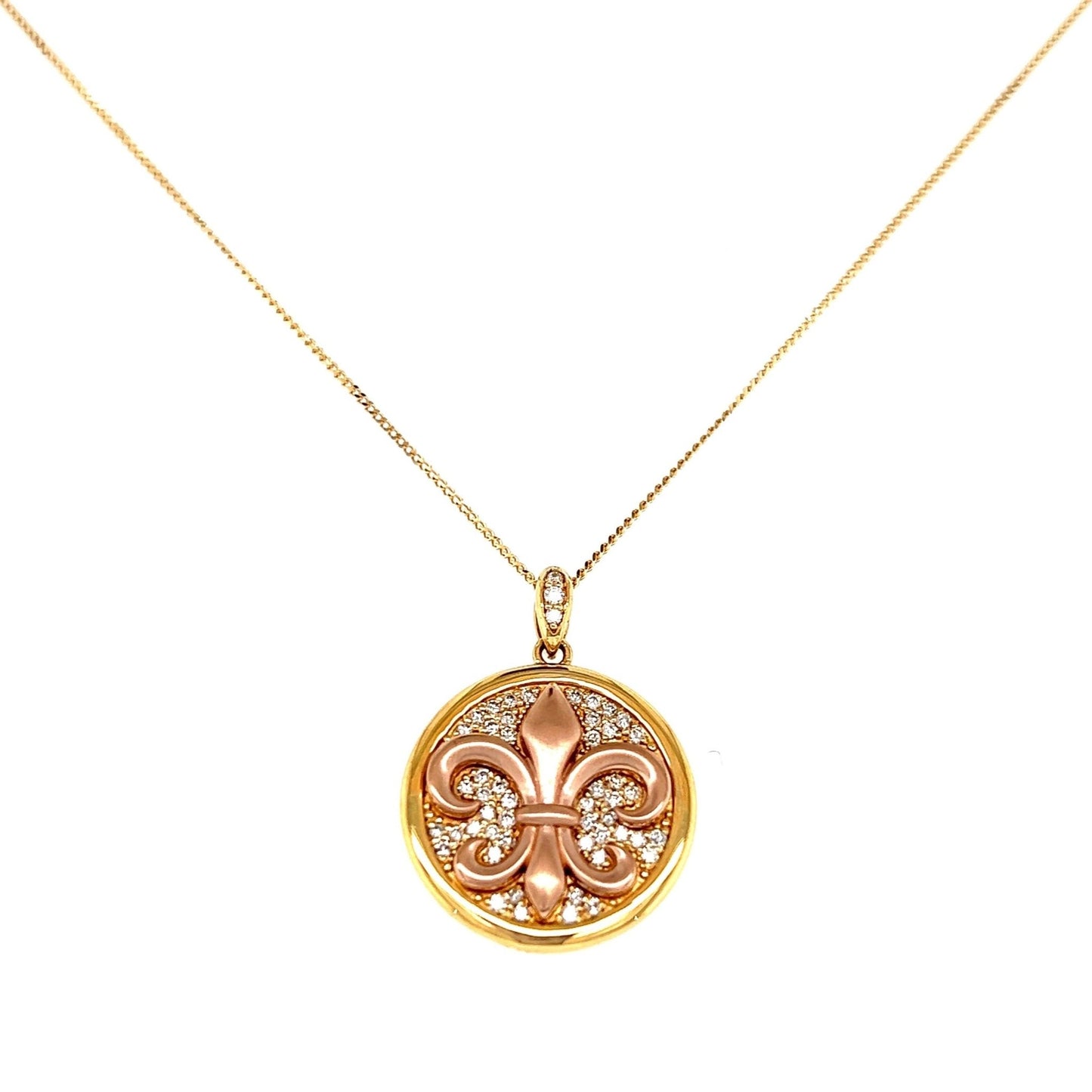 Fleur - de - lis Necklace 0.27ct - JMW Jewelry Wholesale