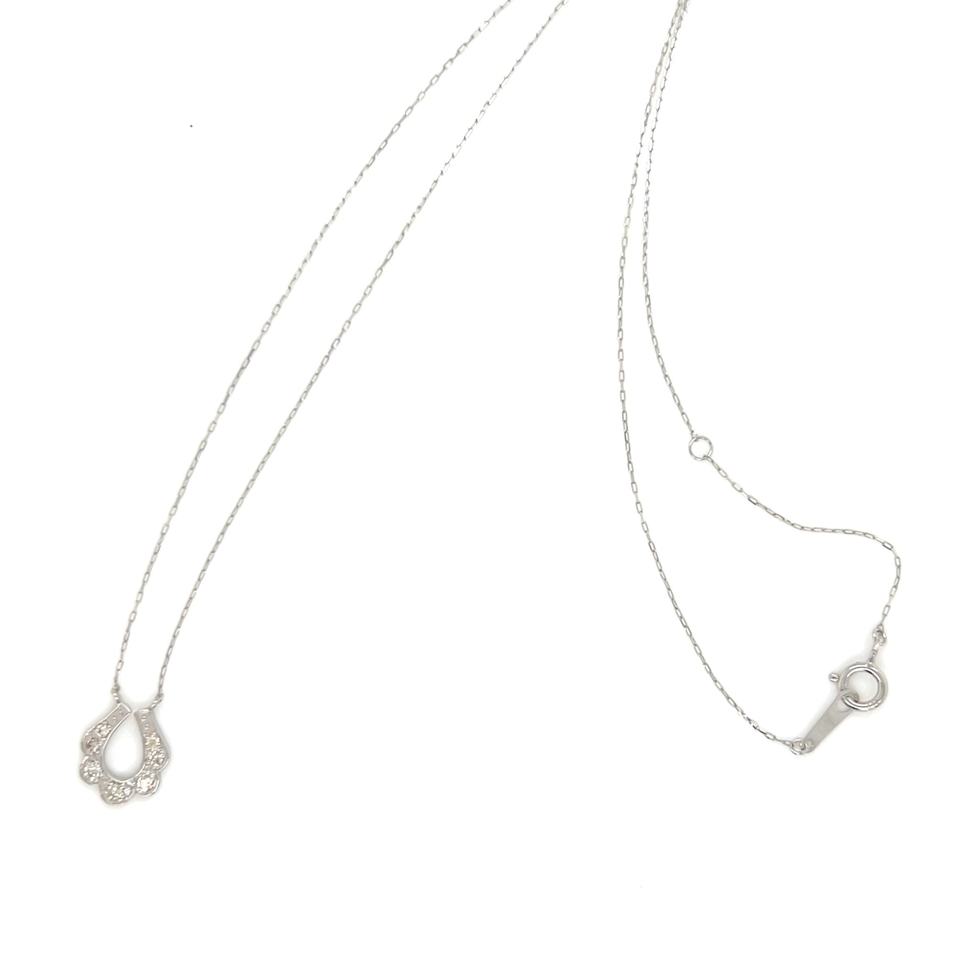 Floral Horseshoe Pendant 0.1ct - JMW Jewelry Wholesale