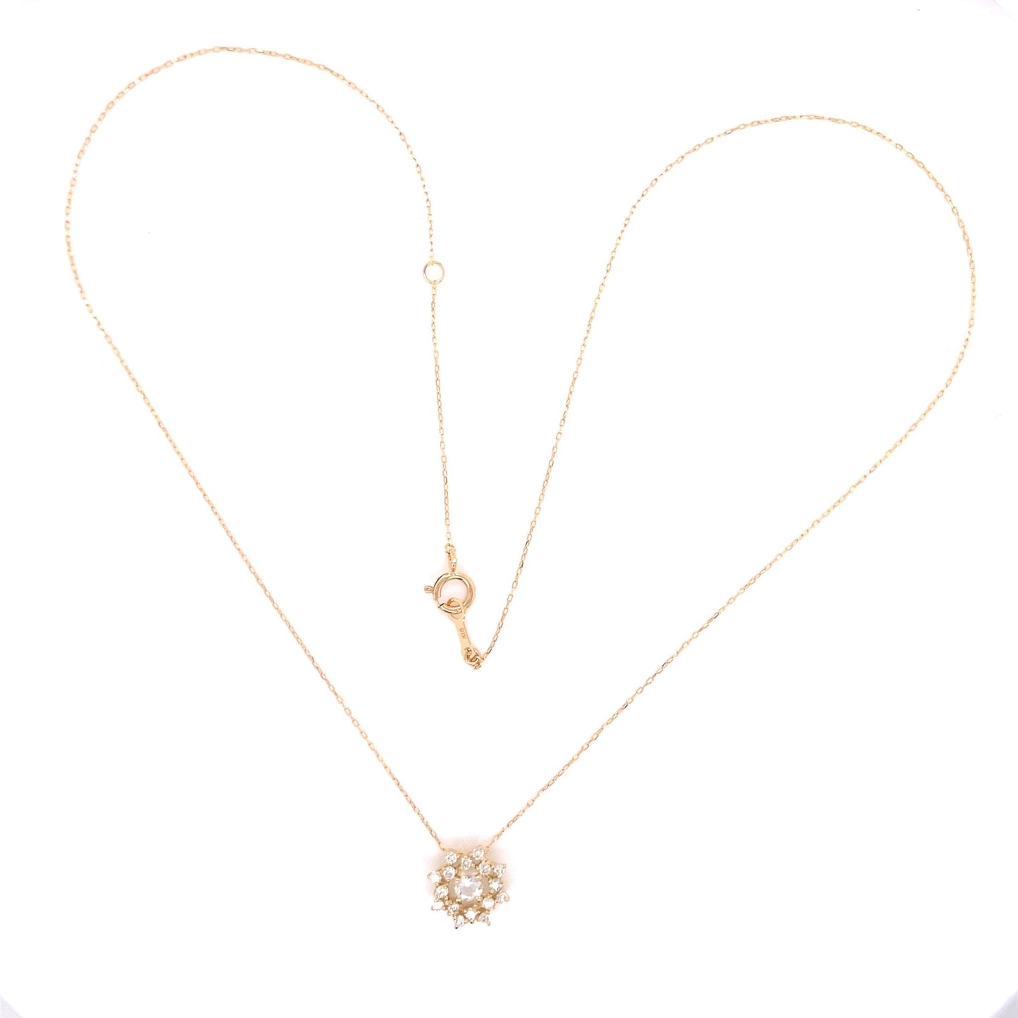 Flower Birthstone Necklace 0.16ct (Jun - Moonstone) - JMW Jewelry Wholesale