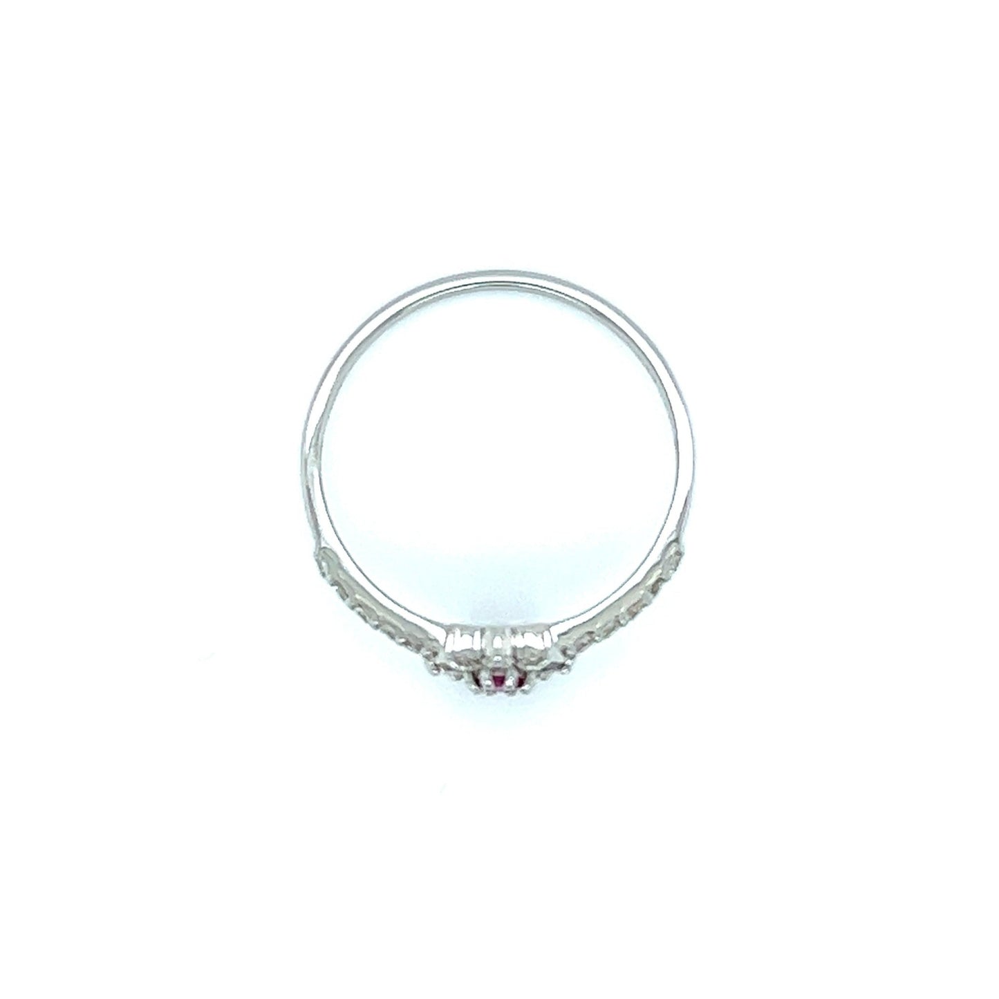 Flower Ruby Pave ring 0.06/0.27ct - JMW Jewelry Wholesale