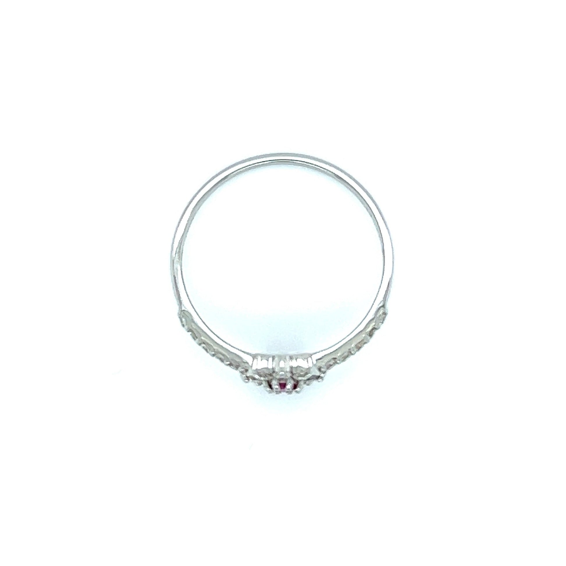 Flower Ruby Pave ring 0.06/0.27ct - JMW Jewelry Wholesale