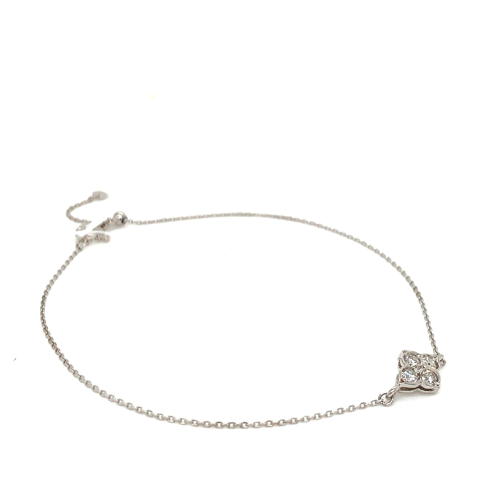 Four petal tip flower Bracelet 0.2ct - JMW Jewelry Wholesale