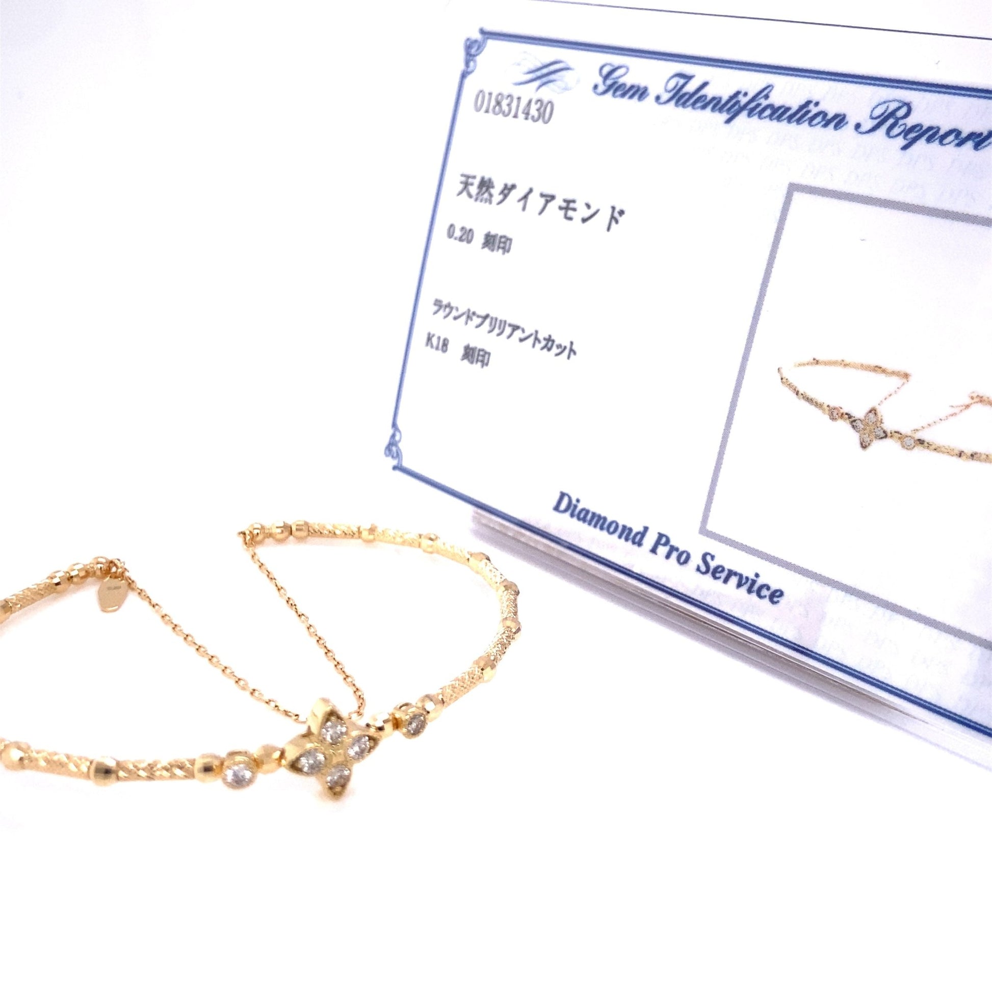 Four Petal Tip Flower Flexi Bangle 0.2ct - JMW Jewelry Wholesale