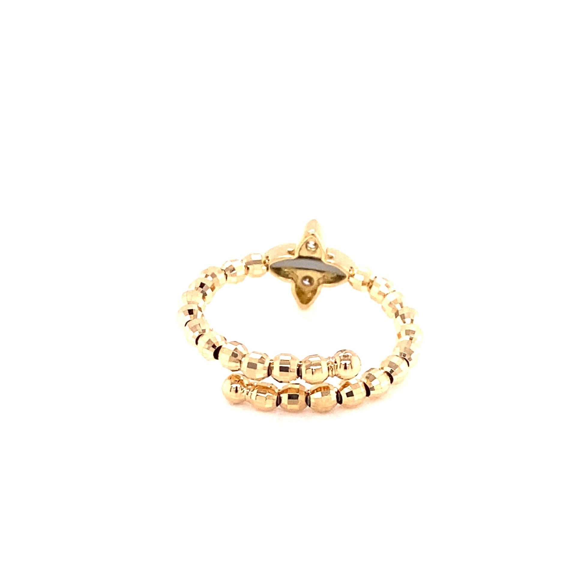 Four Petal Tip Flower Flexi Ring T 0.12ct - JMW Jewelry Wholesale