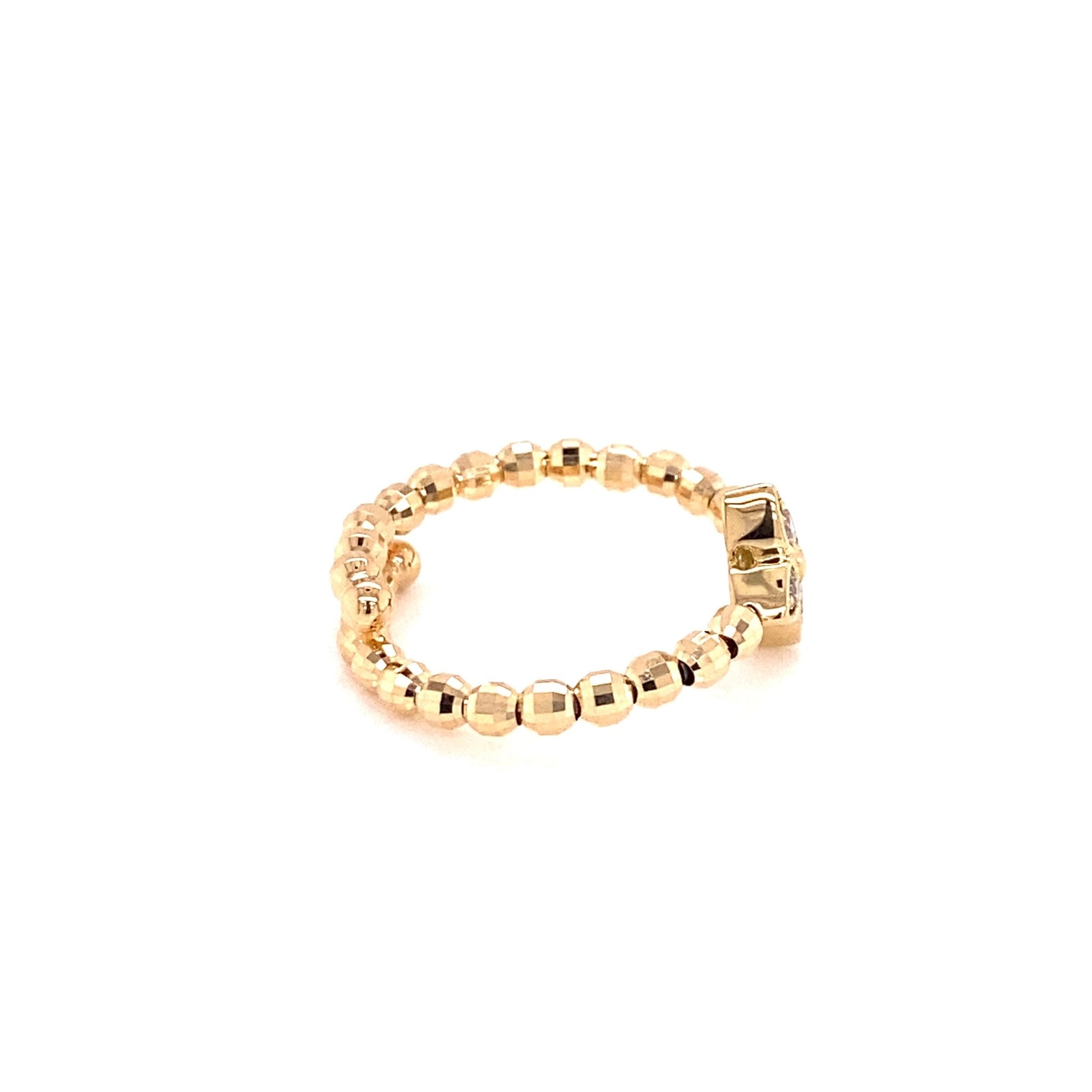 Four Petal Tip Flower Flexi Ring T 0.12ct - JMW Jewelry Wholesale