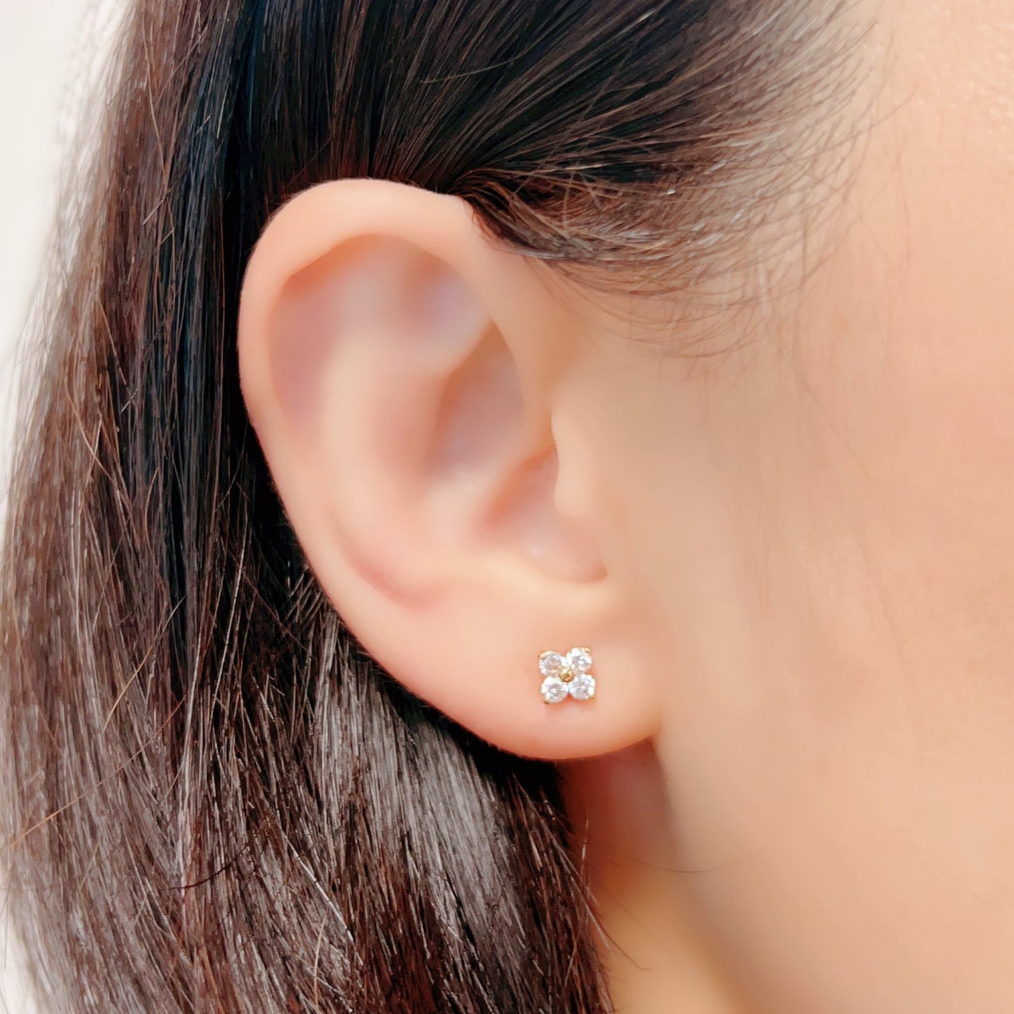 Four petals Flower earrings 0.5ct - JMW Jewelry Wholesale