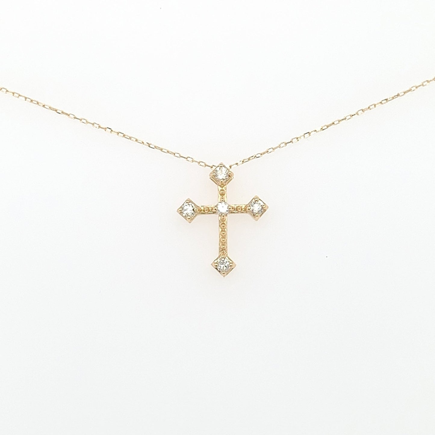 Four pointed Cross Necklace 0.1ct - JMW Jewelry Wholesale
