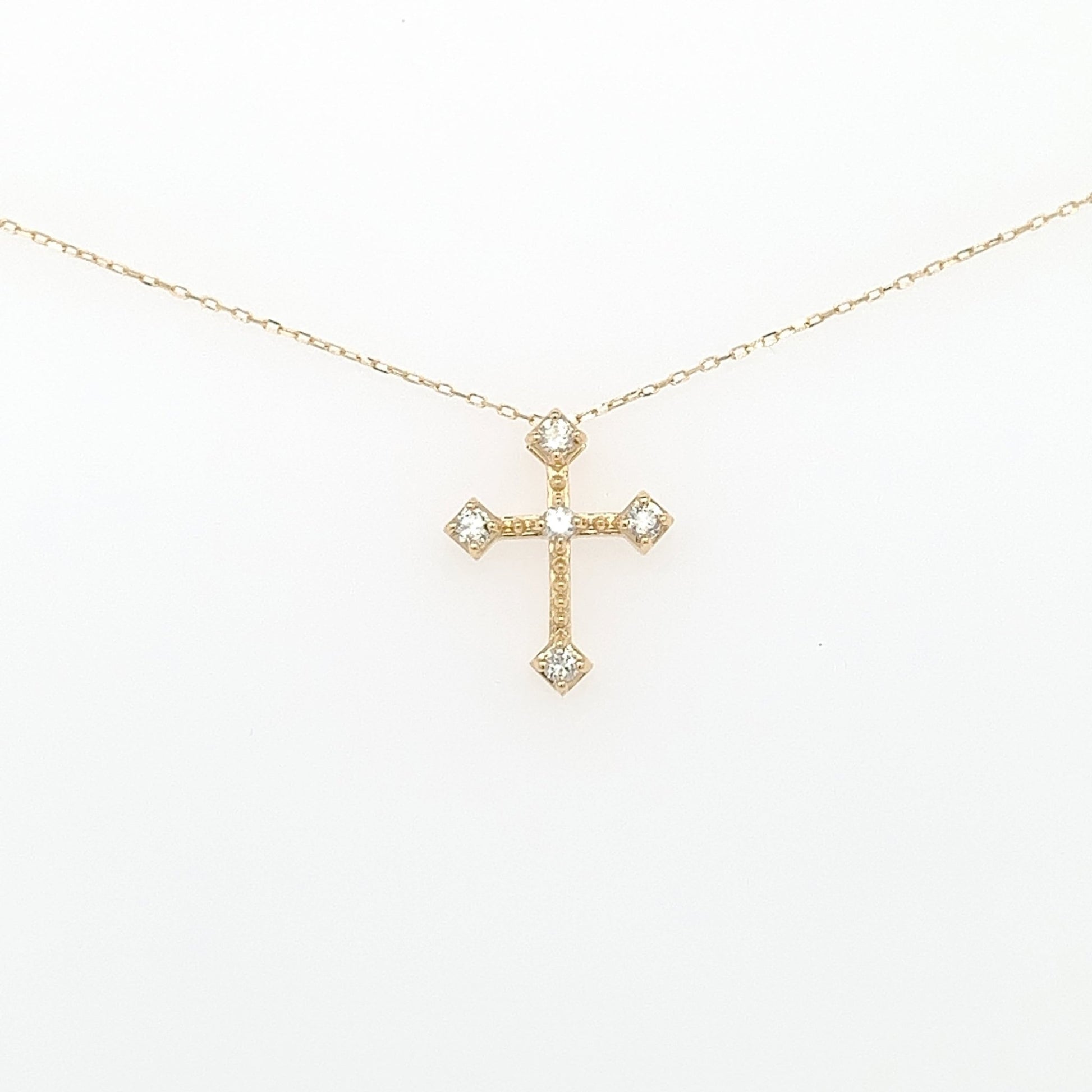 Four pointed Cross Necklace 0.1ct - JMW Jewelry Wholesale