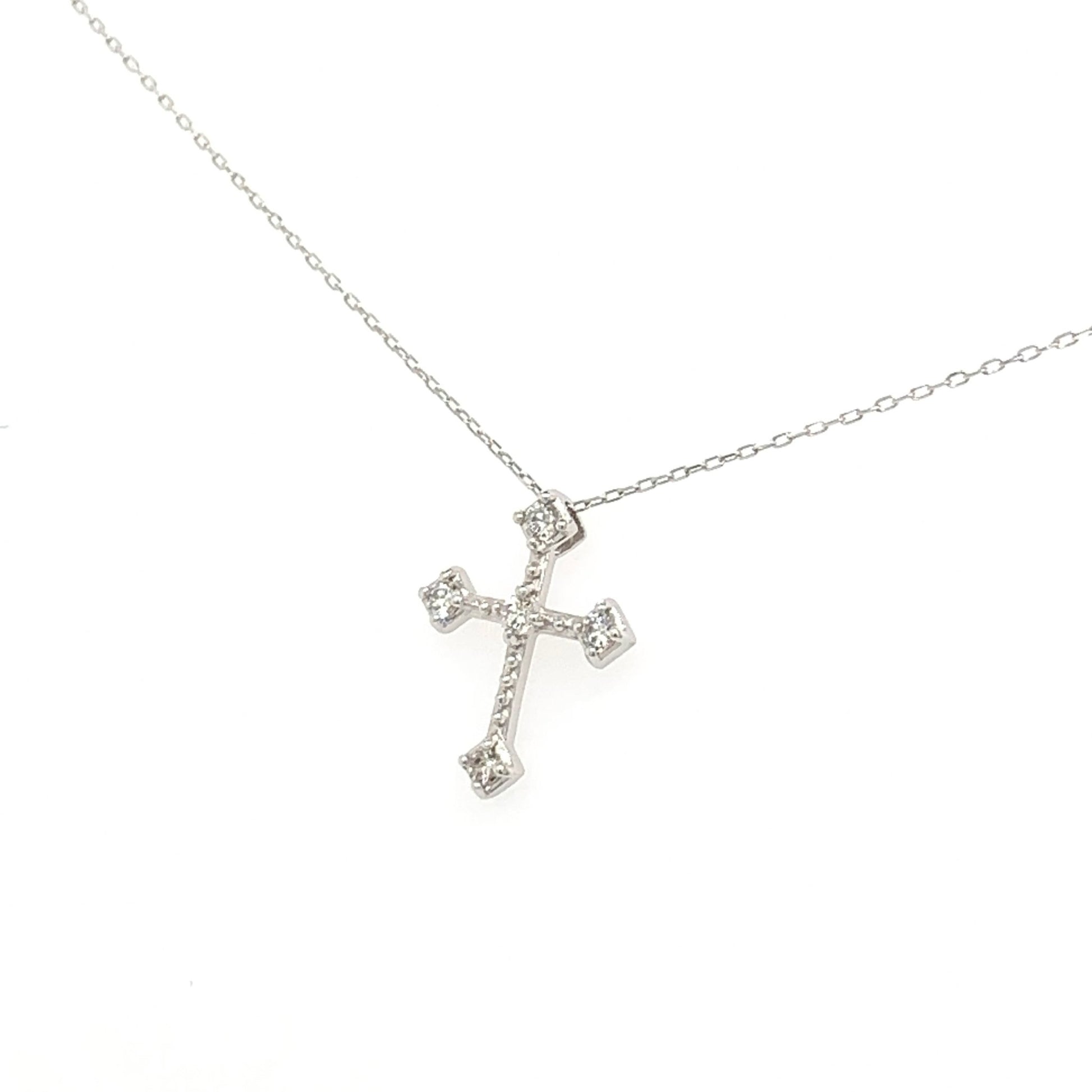 Four pointed Cross Necklace 0.1ct - JMW Jewelry Wholesale