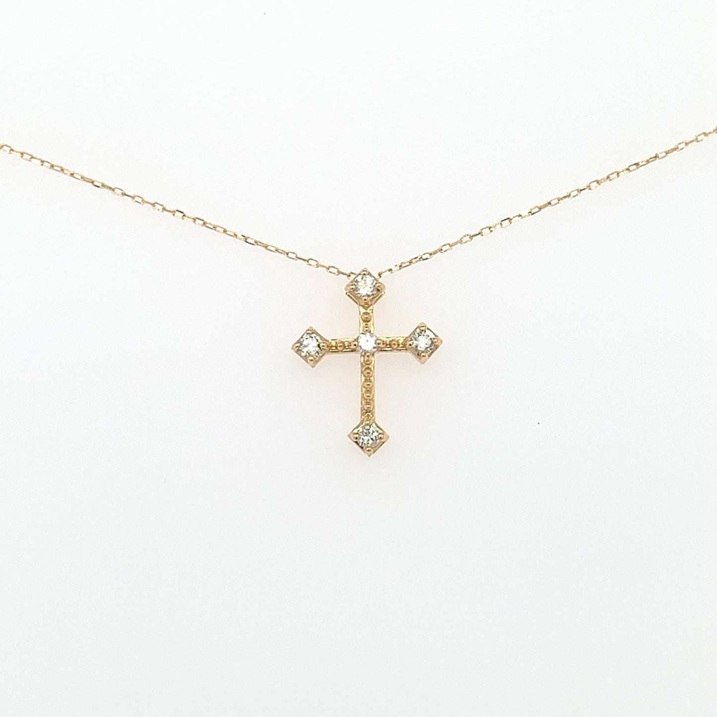 Four pointed Cross Necklace 0.1ct - JMW Jewelry Wholesale