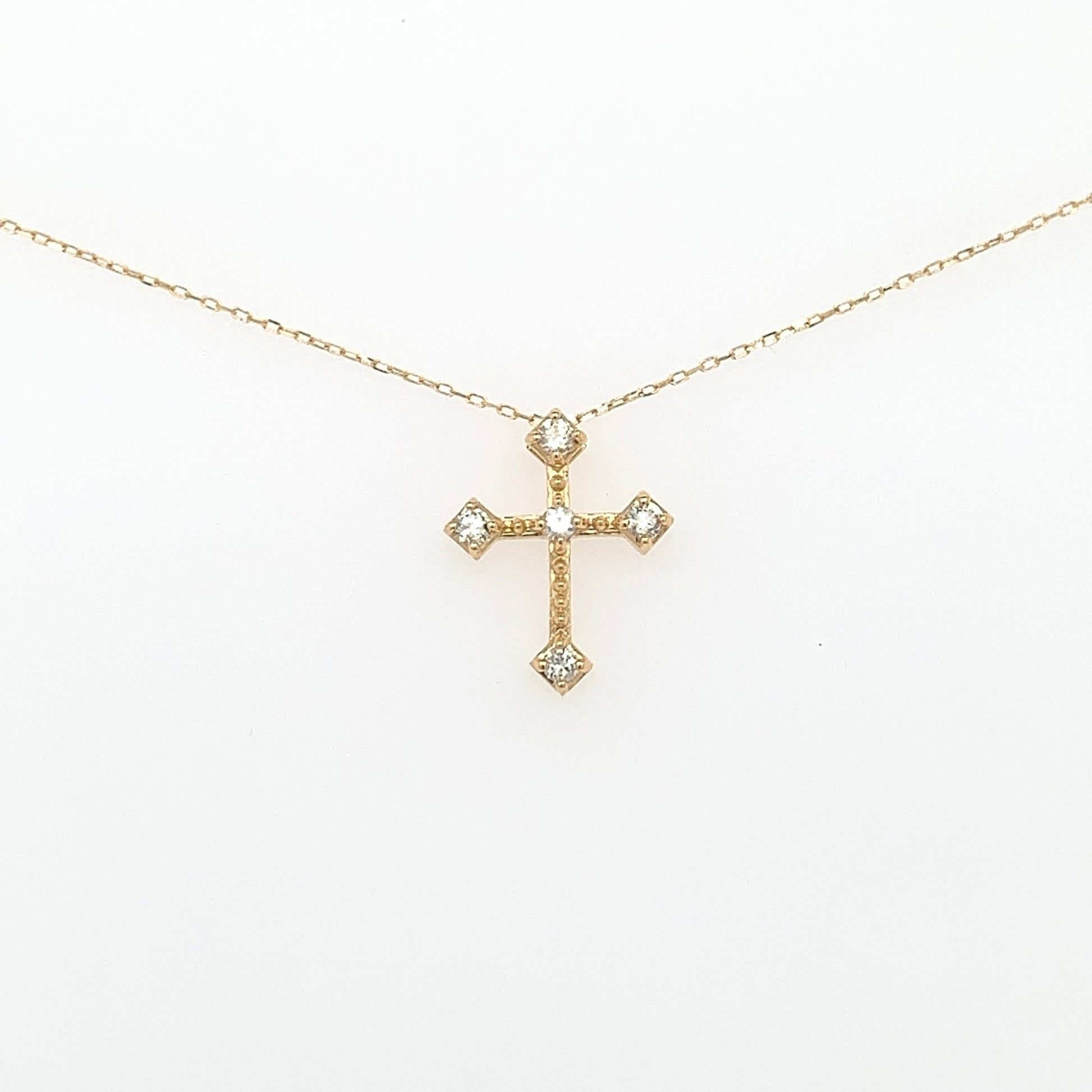 Four pointed Cross Necklace 0.1ct - JMW Jewelry Wholesale
