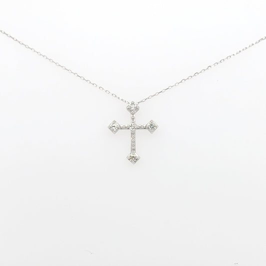 Four pointed Cross Necklace 0.1ct - JMW Jewelry Wholesale