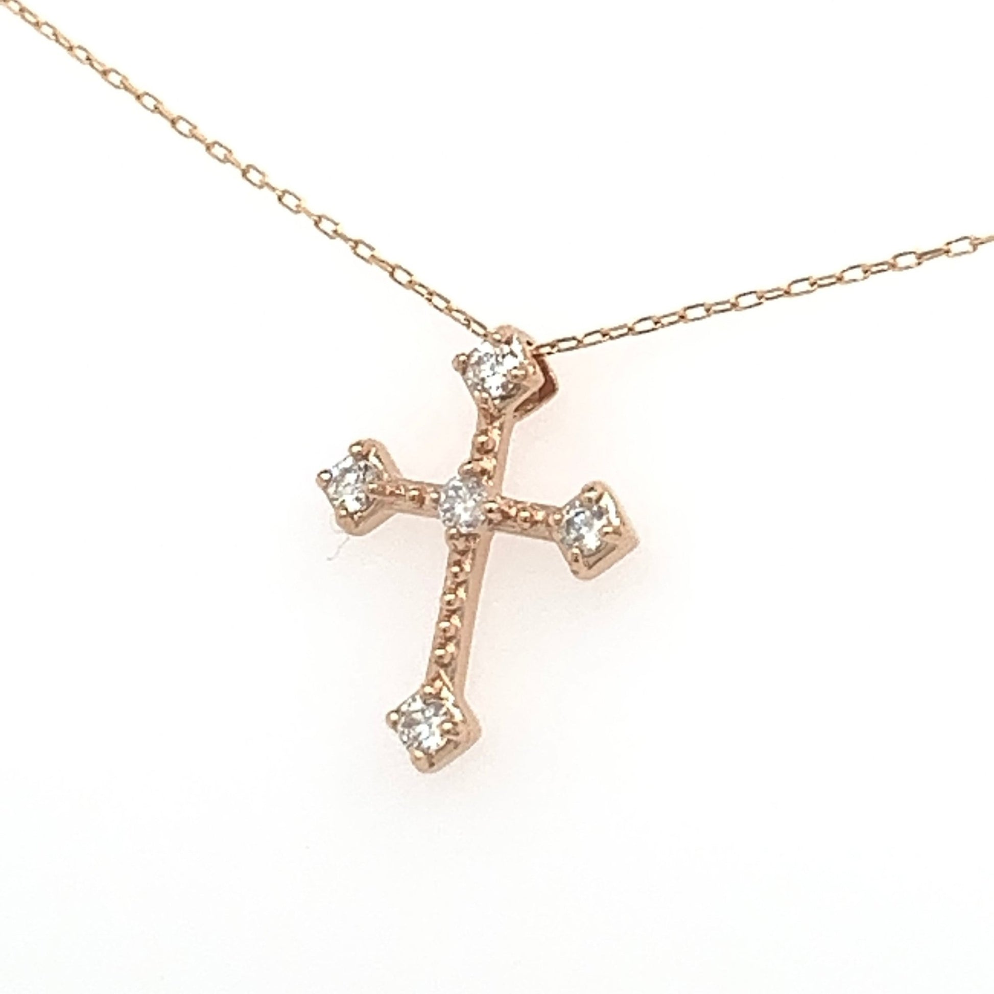 Four pointed Cross Necklace 0.1ct - JMW Jewelry Wholesale
