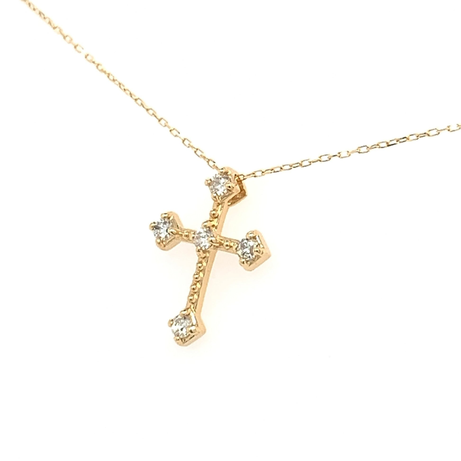 Four pointed Cross Necklace 0.1ct - JMW Jewelry Wholesale