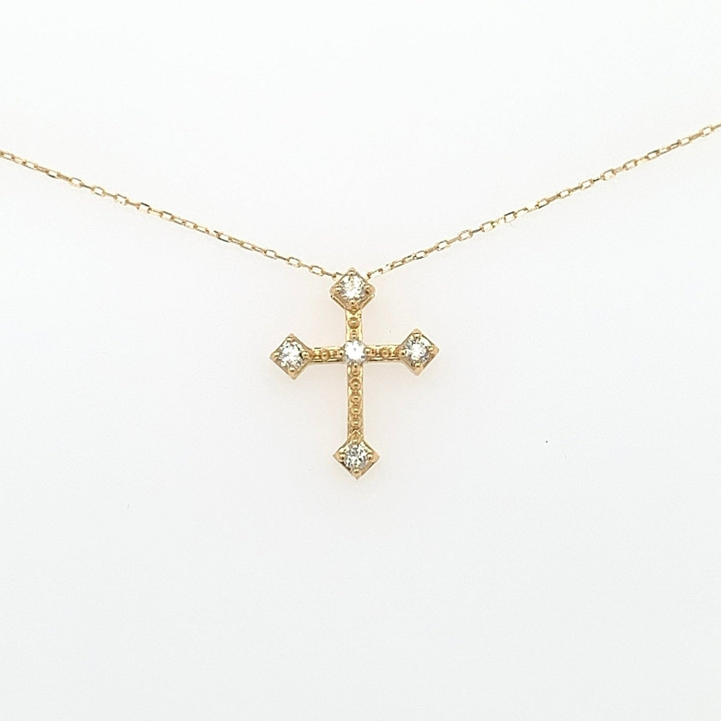 Four pointed Cross Necklace 0.1ct - JMW Jewelry Wholesale