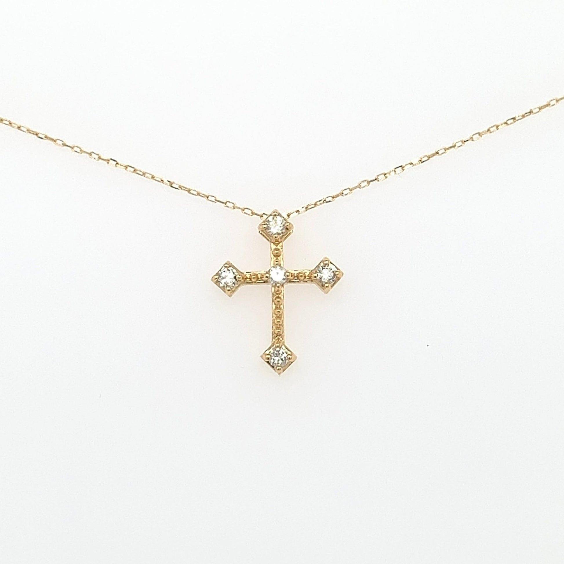 Four pointed Cross Necklace 0.1ct - JMW Jewelry Wholesale