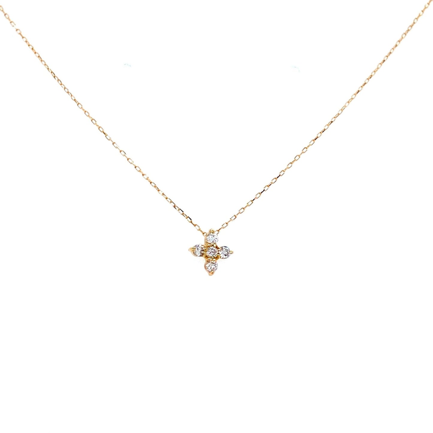 Four - pointed star Necklace 0.1ct - JMW Jewelry Wholesale