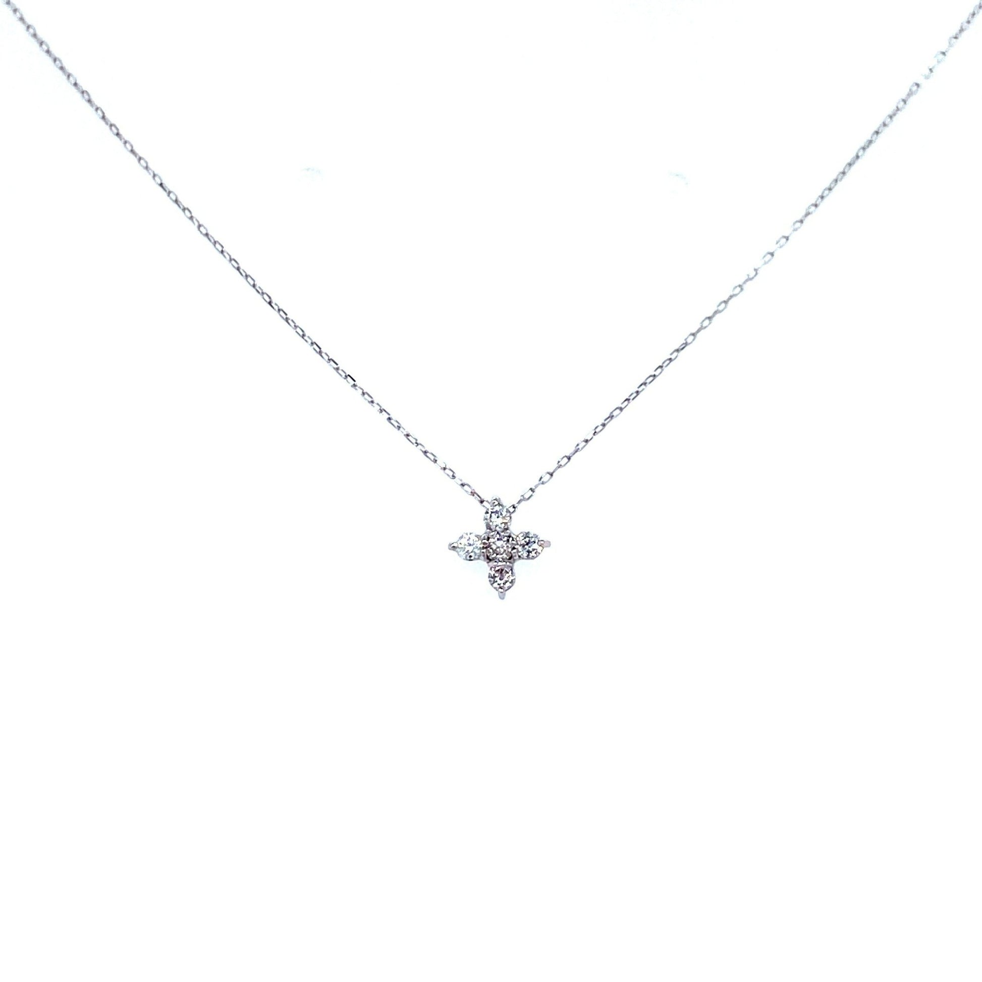 Four - pointed star Necklace 0.1ct - JMW Jewelry Wholesale