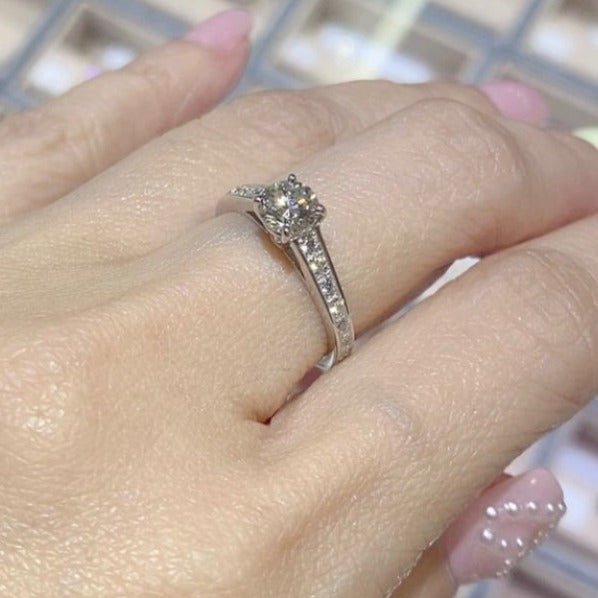 Four prong pave ring 0.5/0.16ct - JMW Jewelry Wholesale