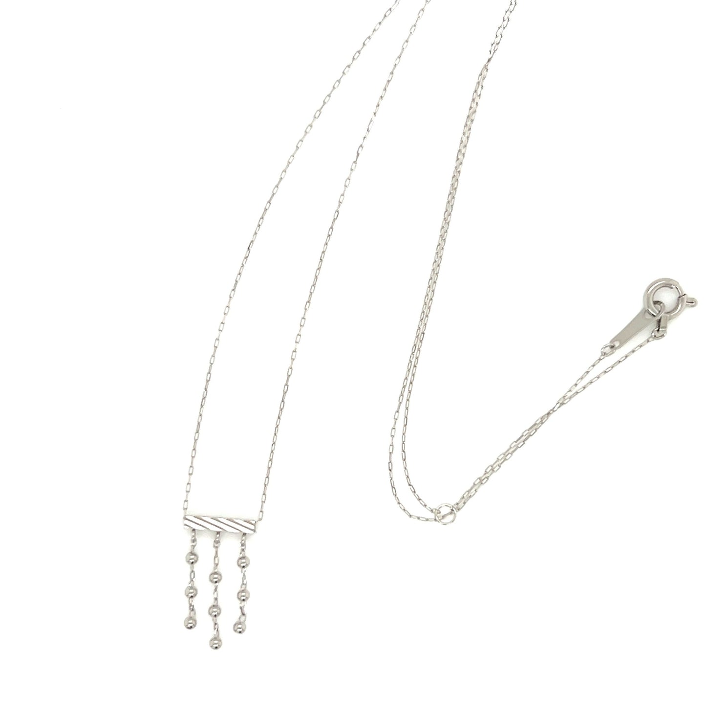 Gold 3 Dangle Beads Necklace - JMW Jewelry Wholesale