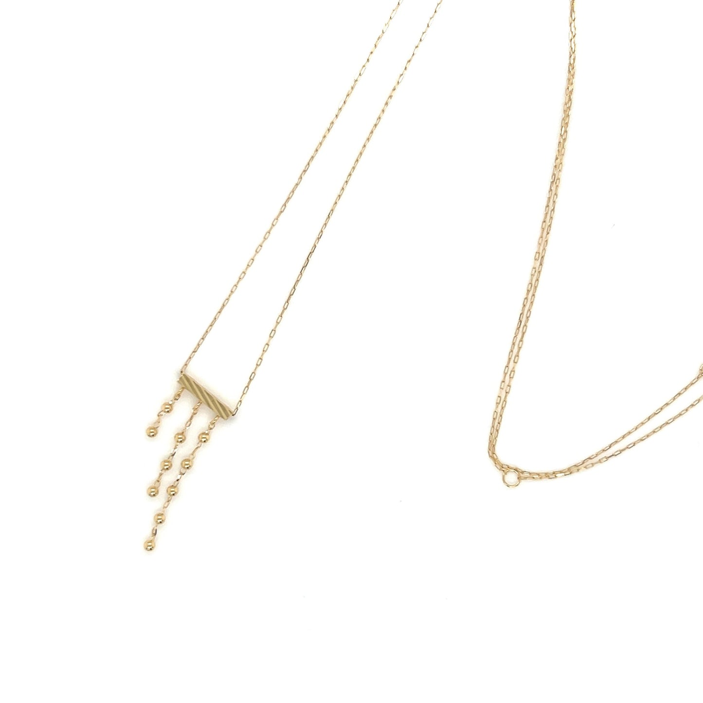 Gold 3 SL Dangle Beads Necklace - JMW Jewelry Wholesale