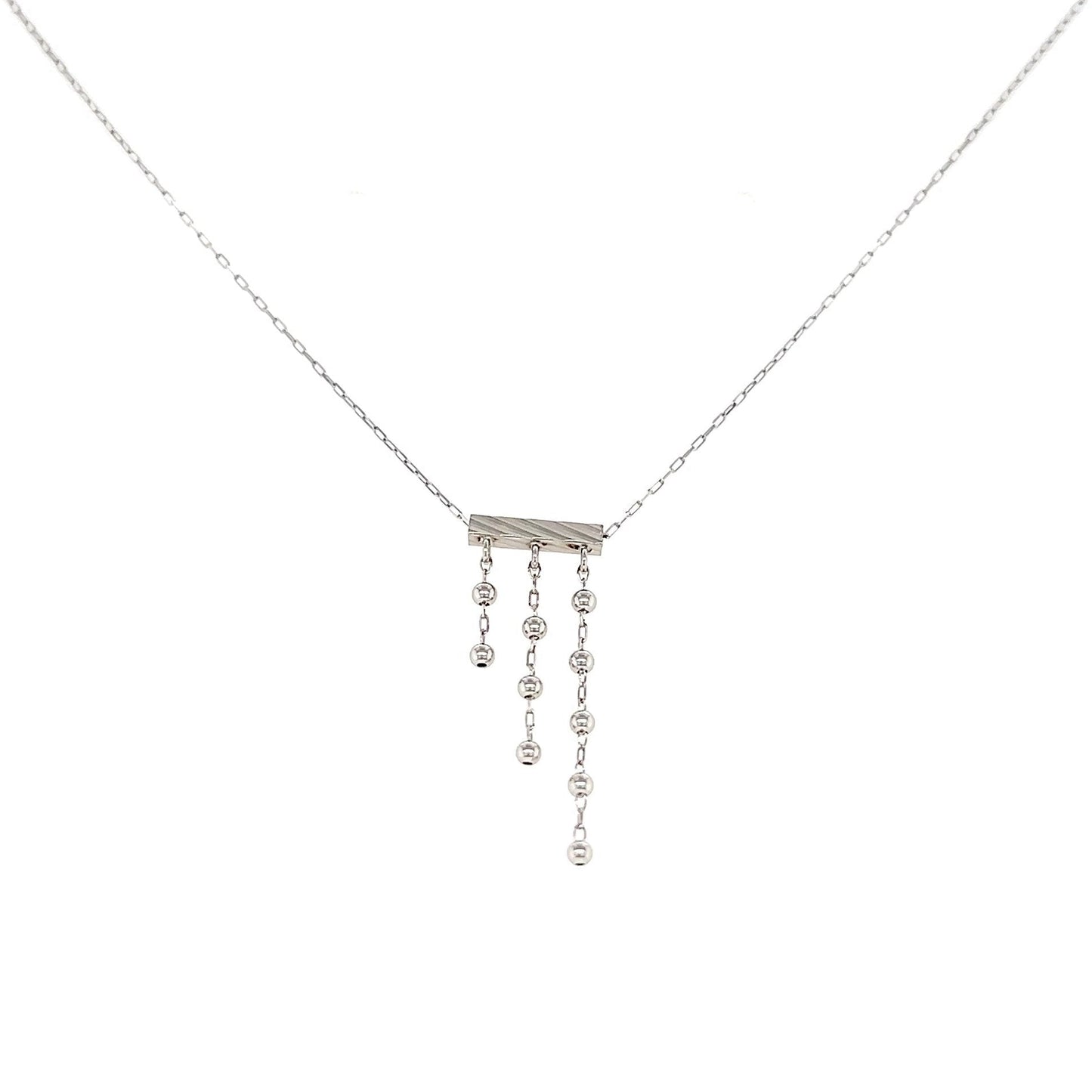 Gold 3 SL Dangle Beads Necklace - JMW Jewelry Wholesale