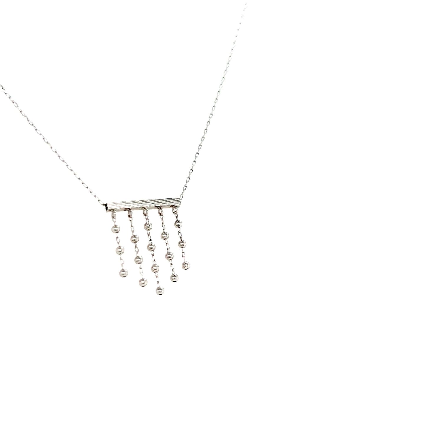 Gold 5 Dangle Beads Necklace - JMW Jewelry Wholesale