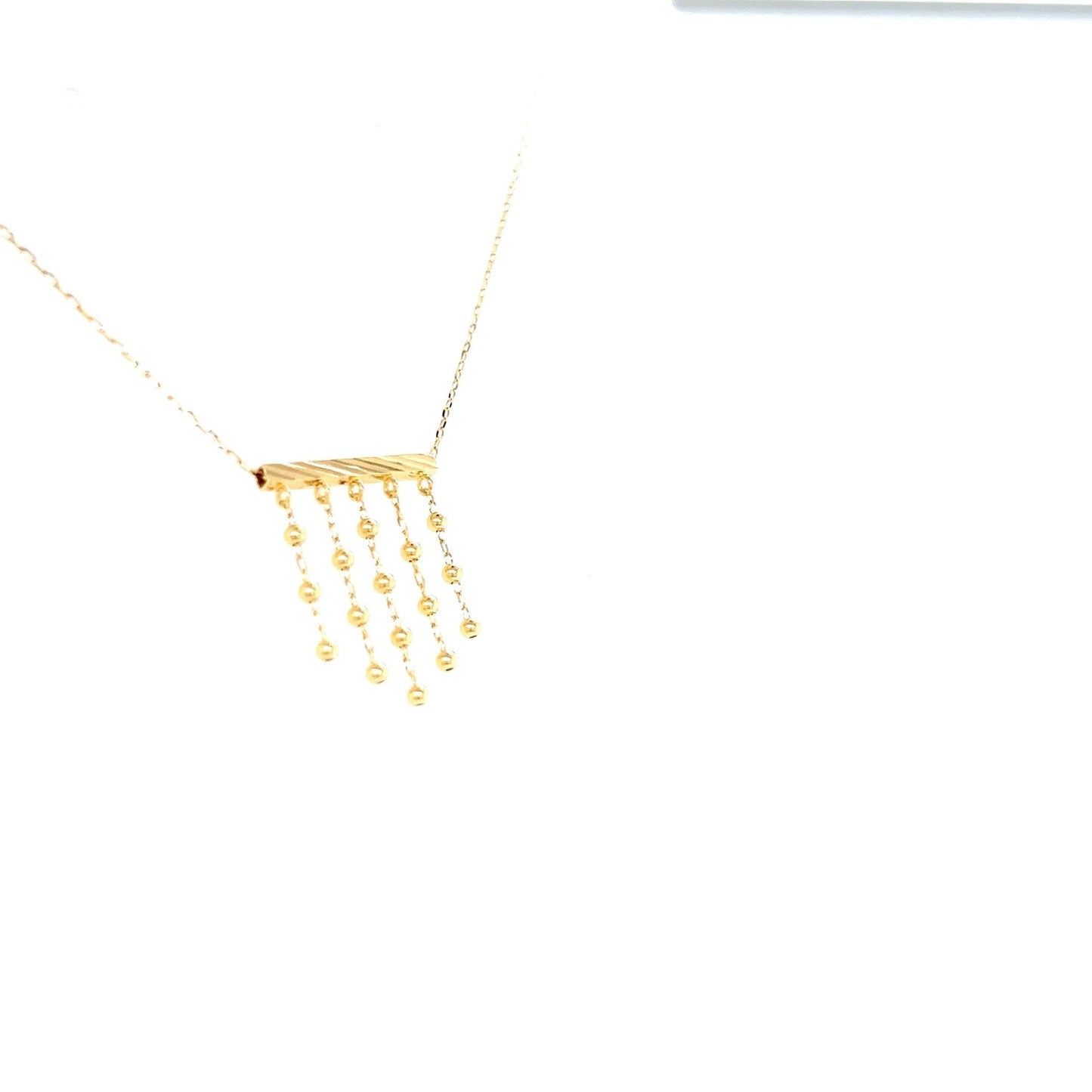 Gold 5 Dangle Beads Necklace - JMW Jewelry Wholesale