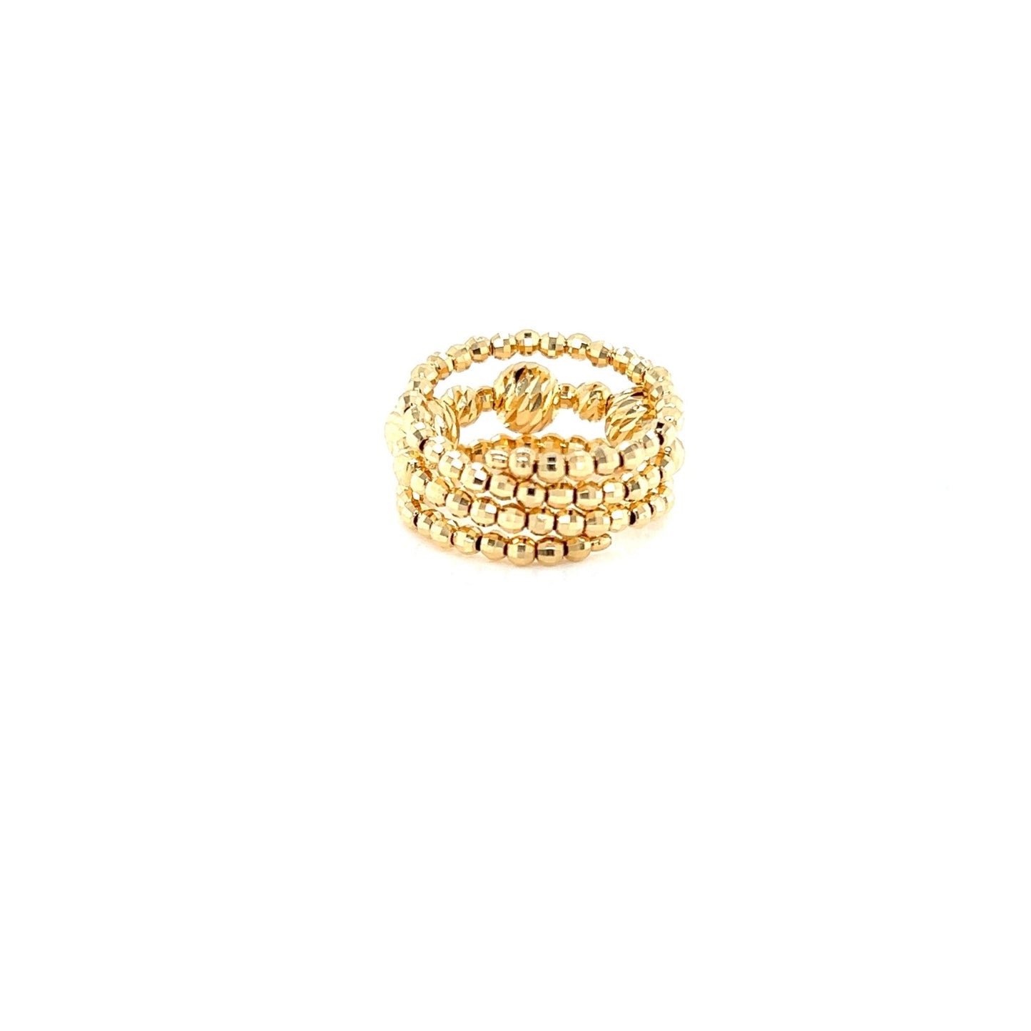 Gold Ball Flexi Ring - JMW Jewelry Wholesale