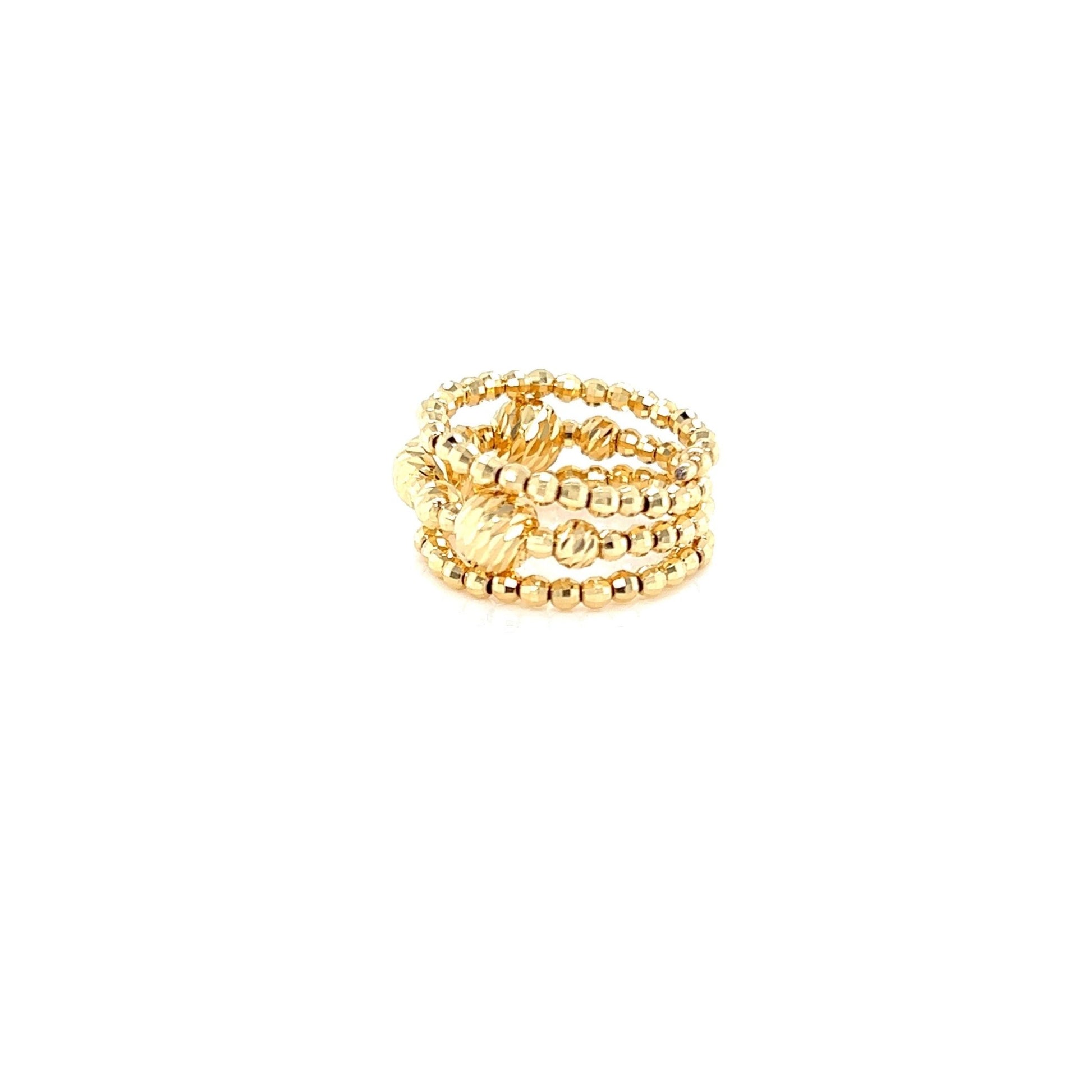 Gold Ball Flexi Ring - JMW Jewelry Wholesale