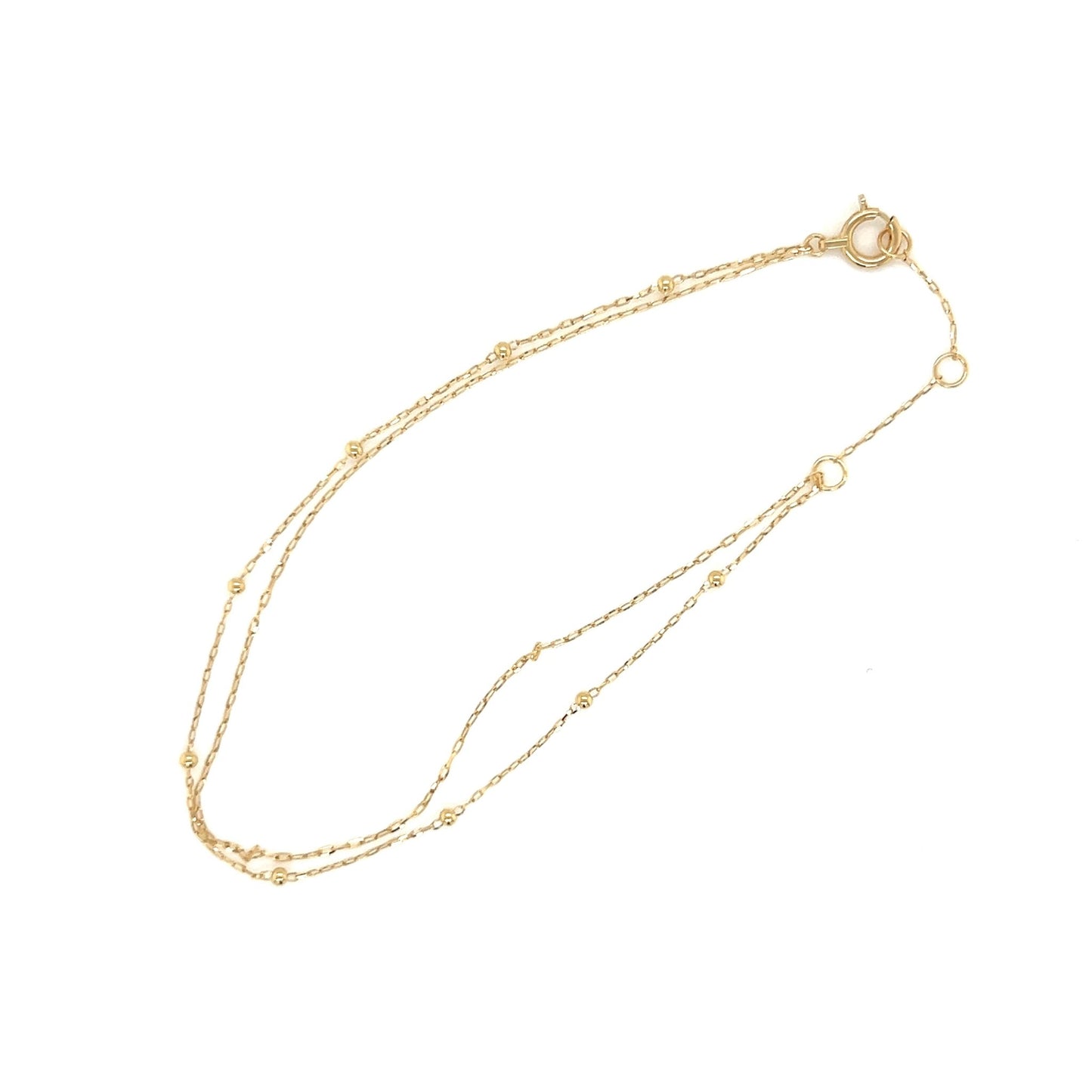 Gold Beads Twins Bracelet - JMW Jewelry Wholesale