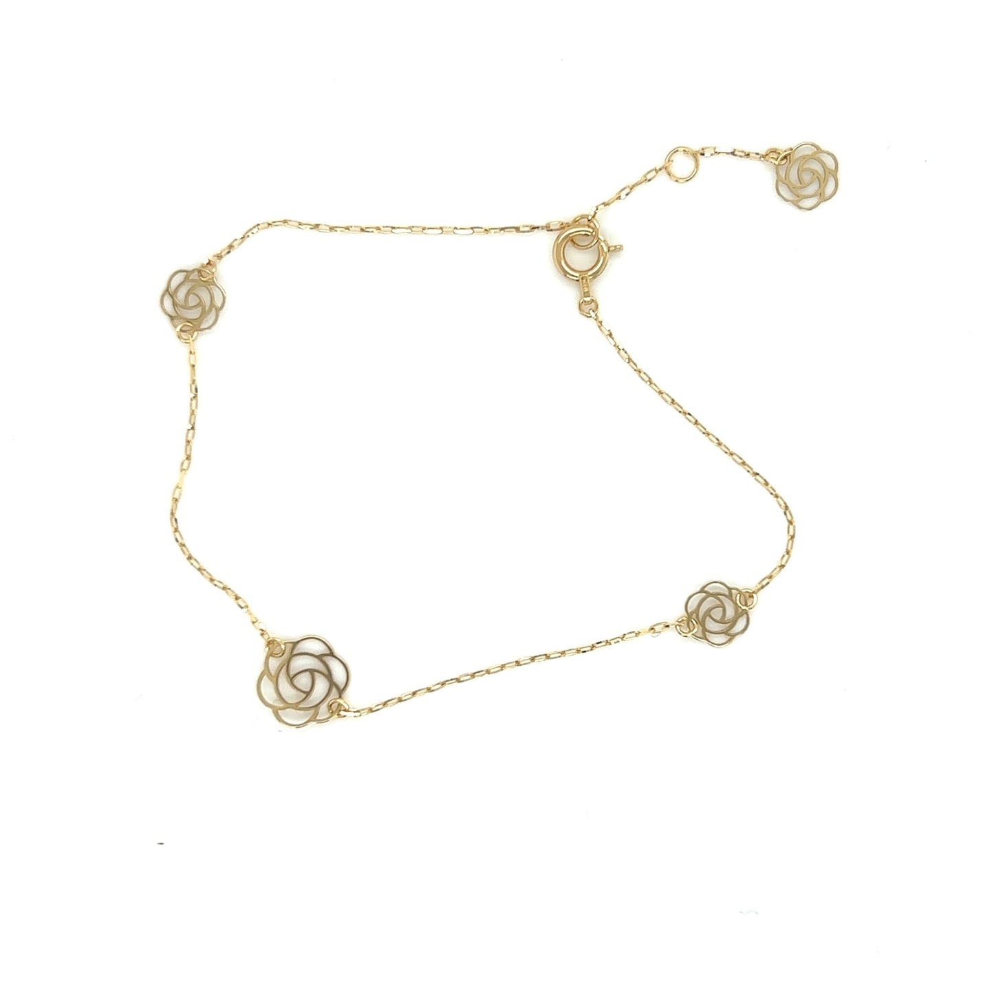 Gold Hollow Flower Bracelet - JMW Jewelry Wholesale