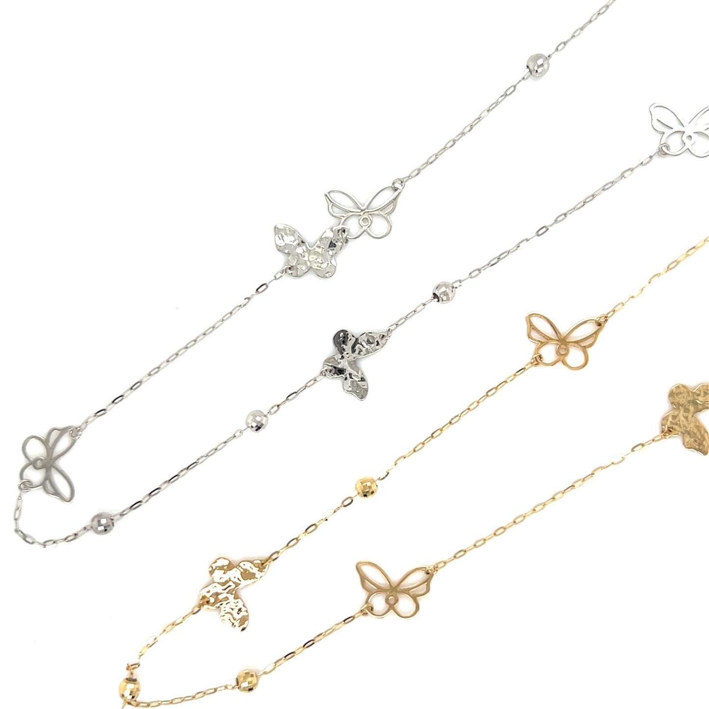 Gold Long Butterfly Necklace - JMW Jewelry Wholesale