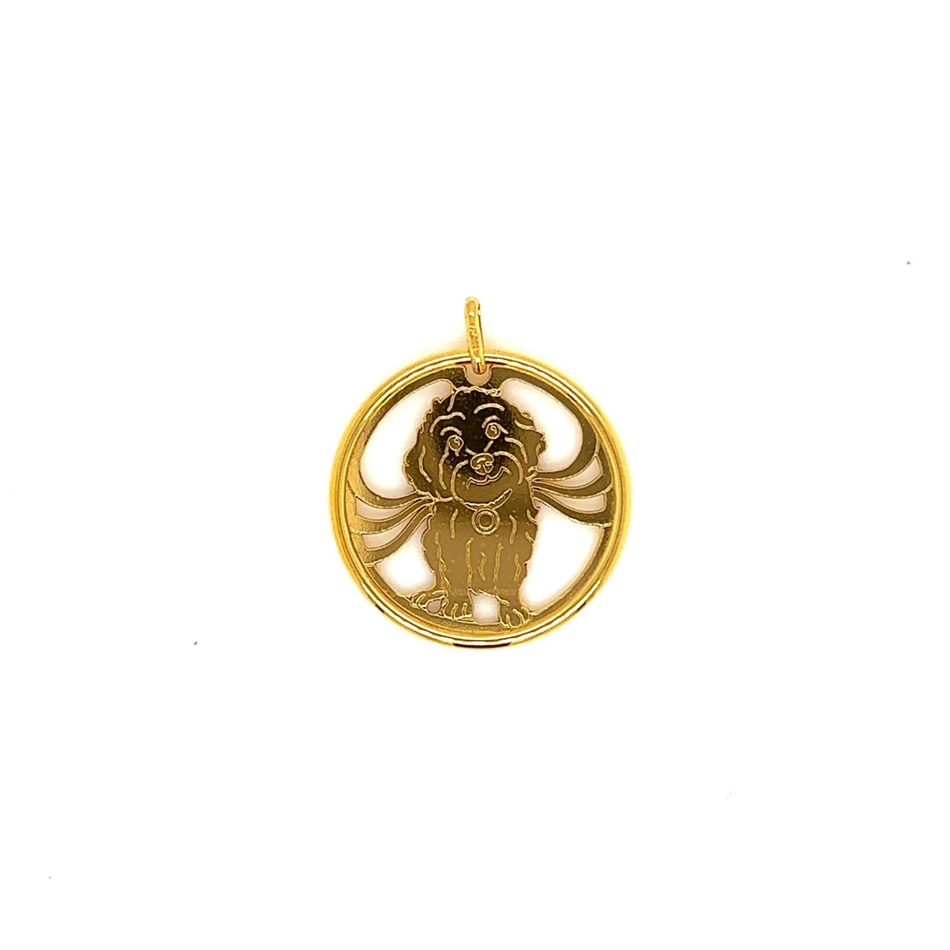 Gold Round Pendant K24 gold - JMW Jewelry Wholesale