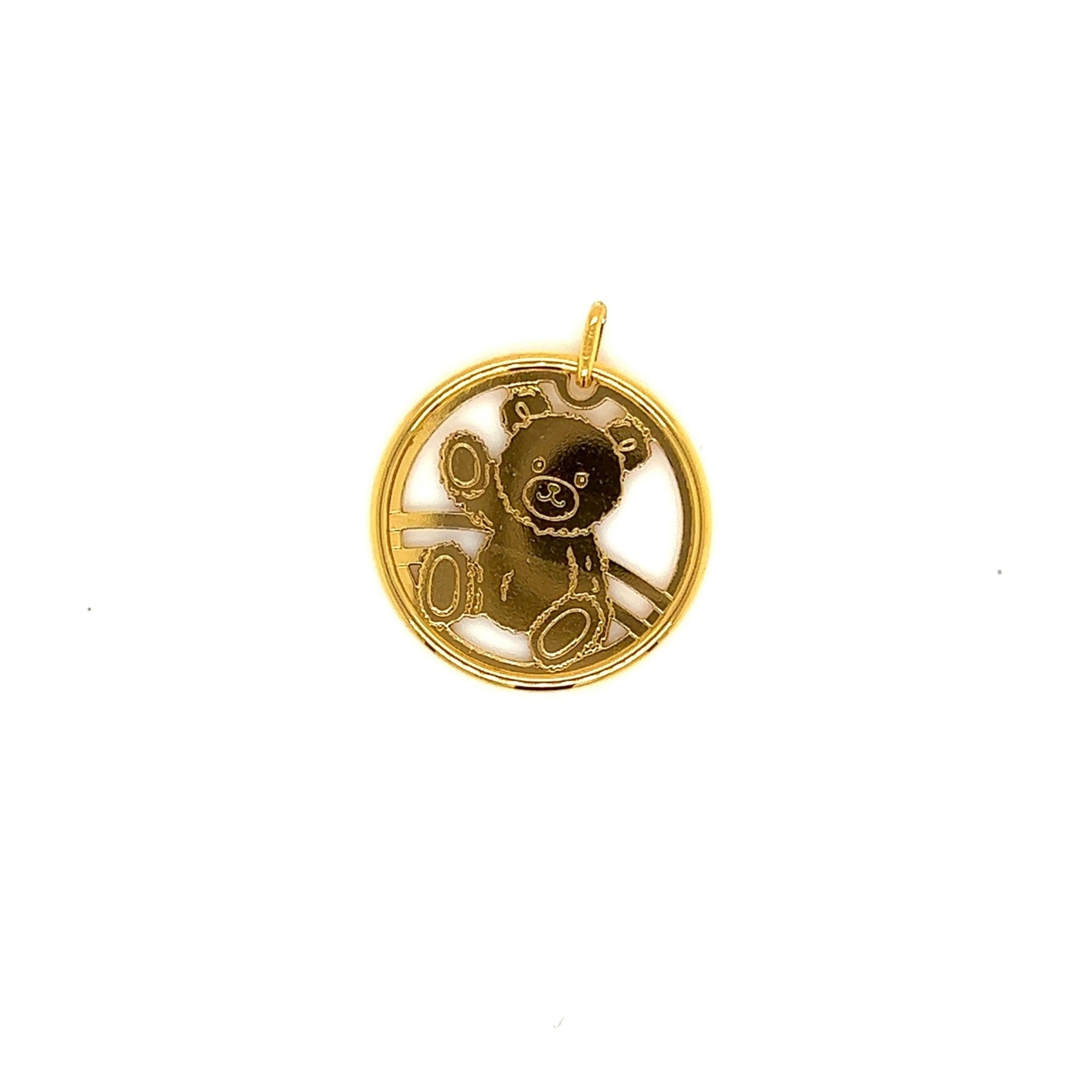 Gold Round Pendant K24 gold - JMW Jewelry Wholesale