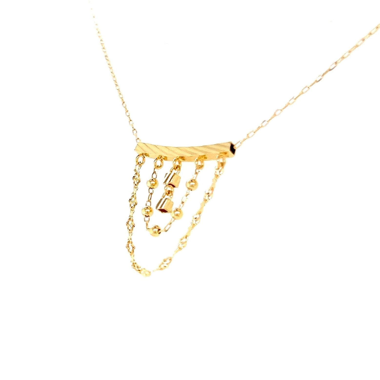 Gold Swing Beads Necklace - JMW Jewelry Wholesale