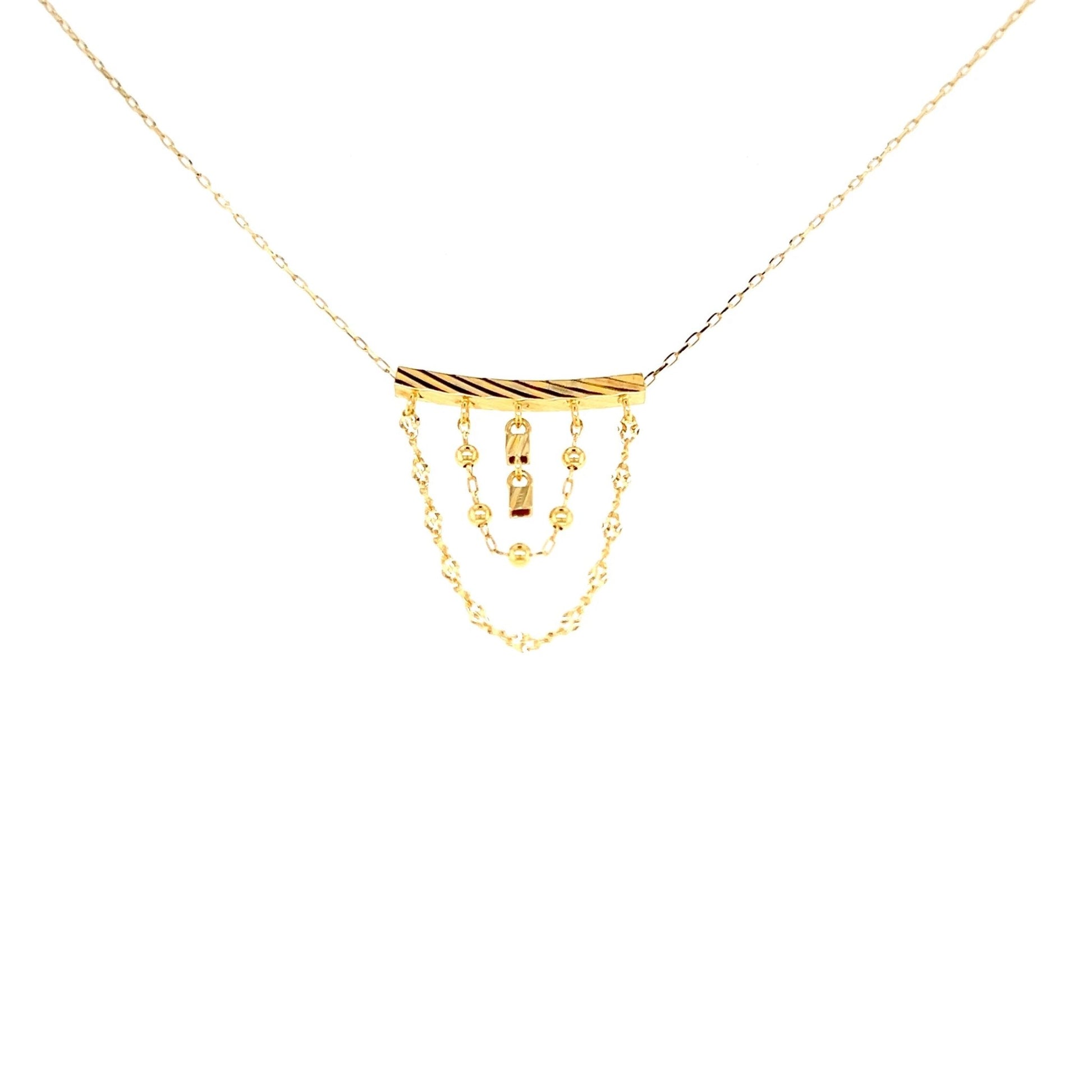 Gold Swing Beads Necklace - JMW Jewelry Wholesale