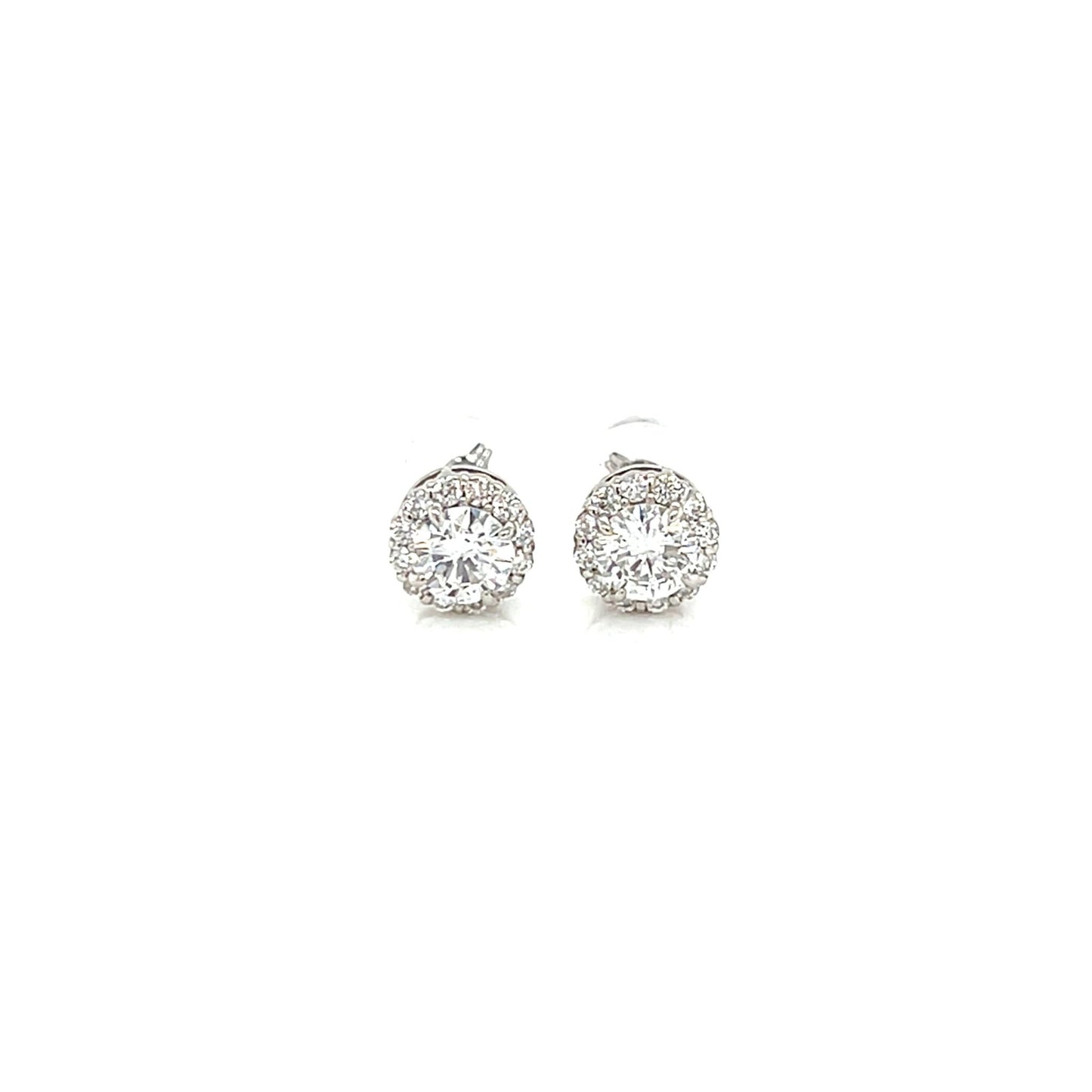 Halo Earrings 0.7/0.24ct - JMW Jewelry Wholesale