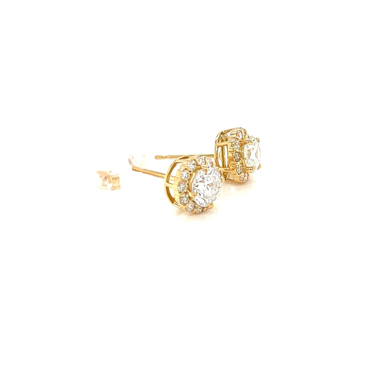 Halo Earrings 0.7/0.24ct - JMW Jewelry Wholesale