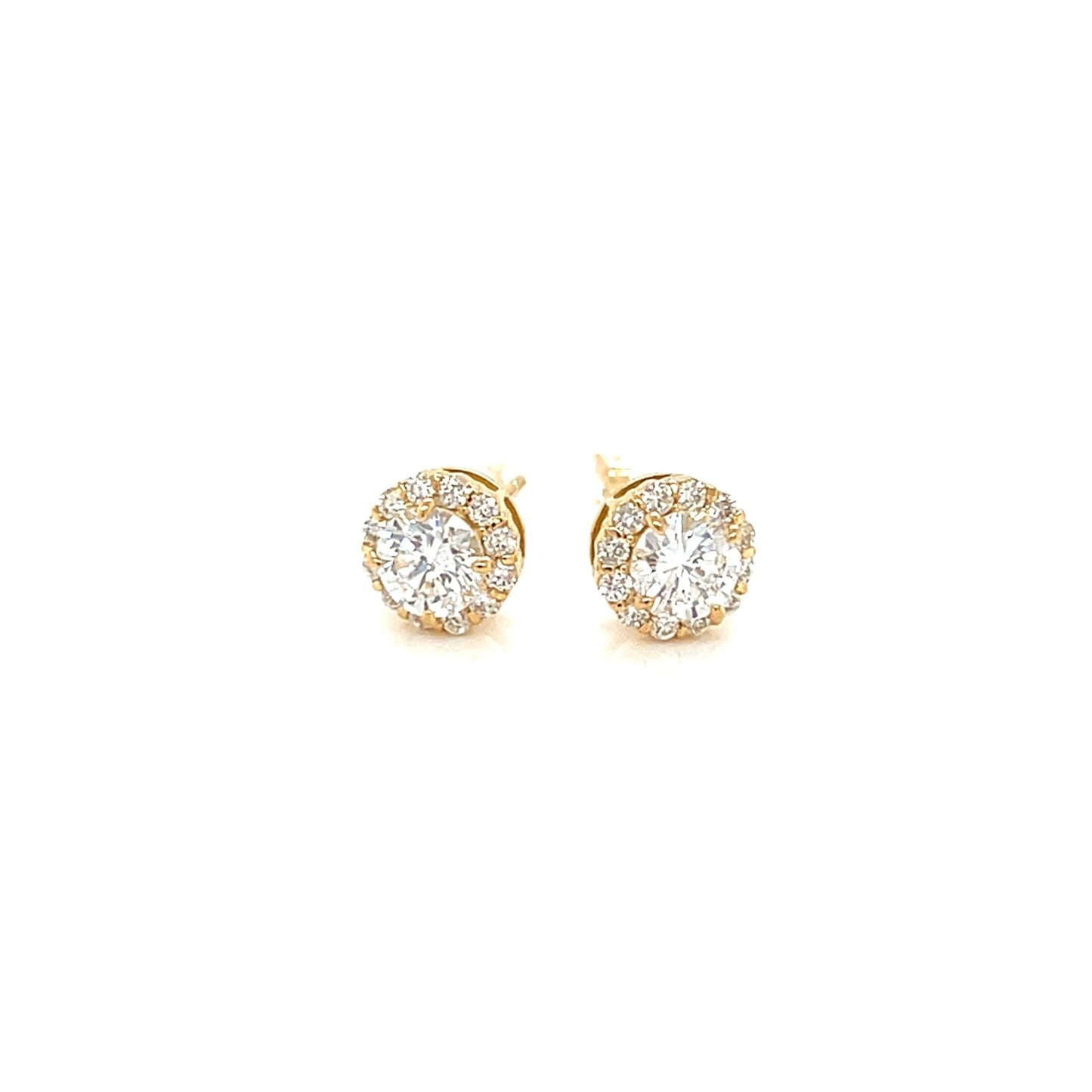 Halo Earrings 0.7/0.24ct - JMW Jewelry Wholesale