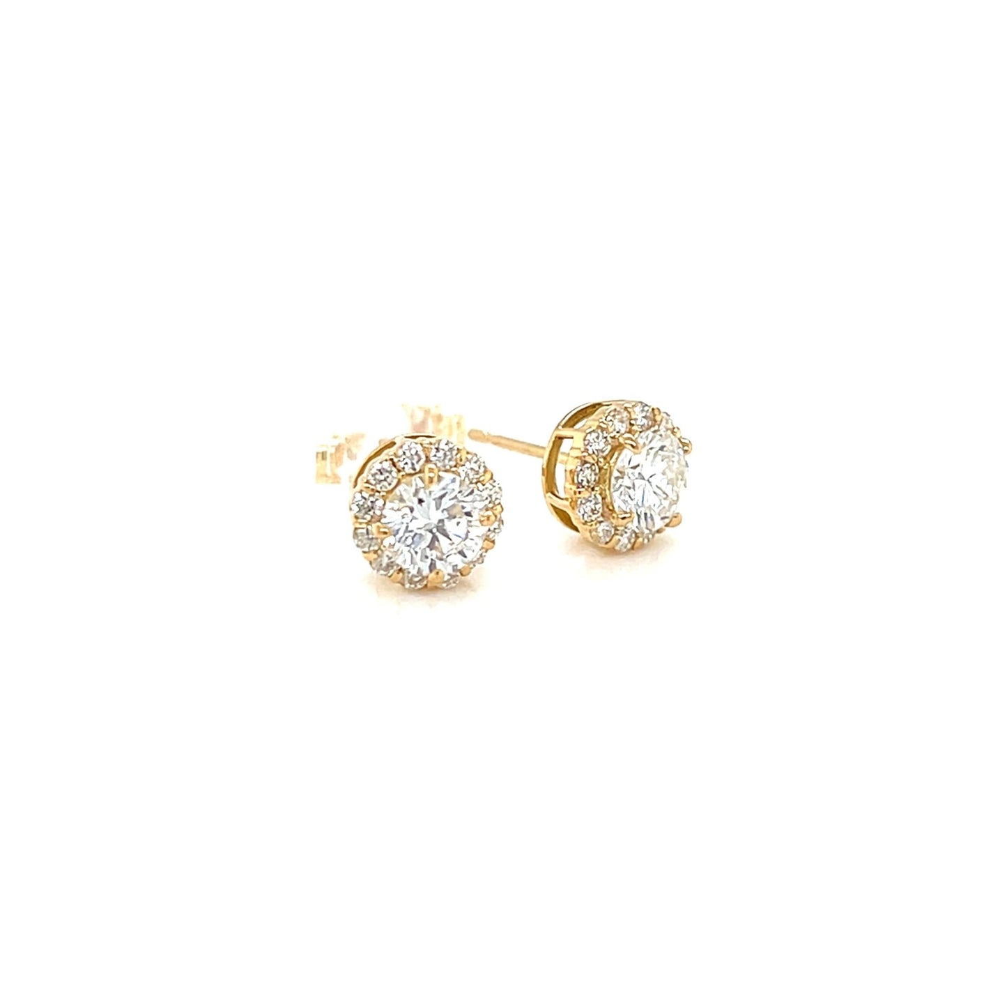 Halo Earrings 0.7/0.24ct - JMW Jewelry Wholesale