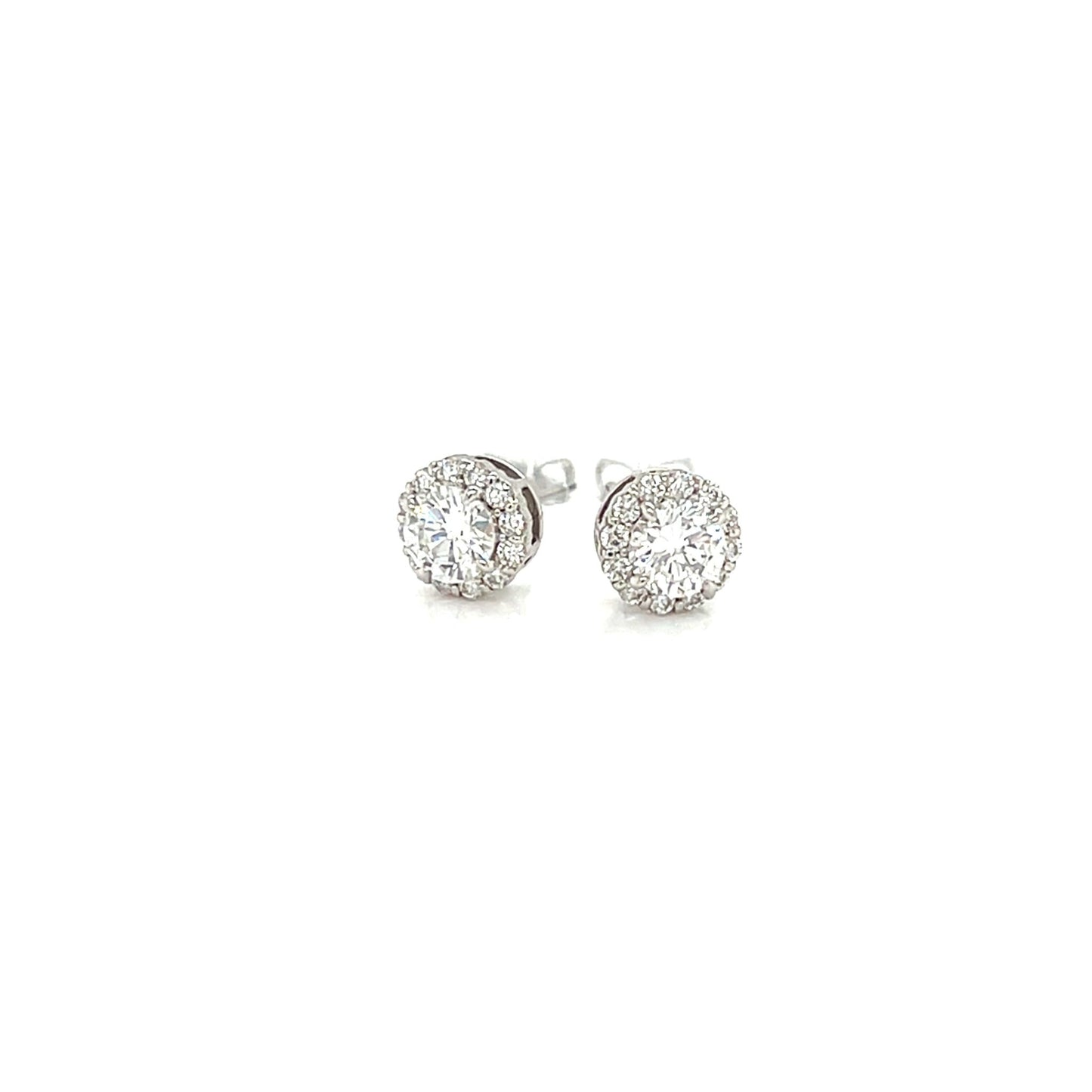 Halo Earrings 0.7/0.24ct - JMW Jewelry Wholesale